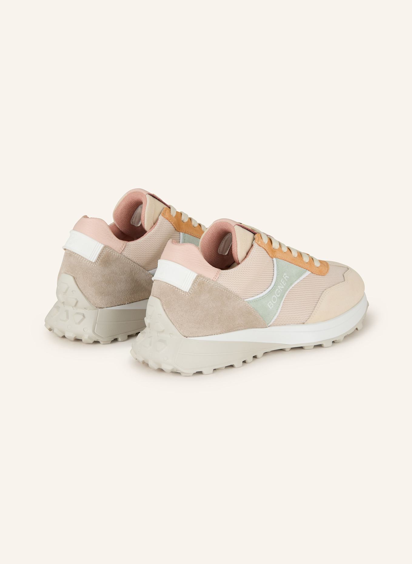 BOGNER Sneaker CHARLOTTE: HELLBRAUN / MINT / ORANGE