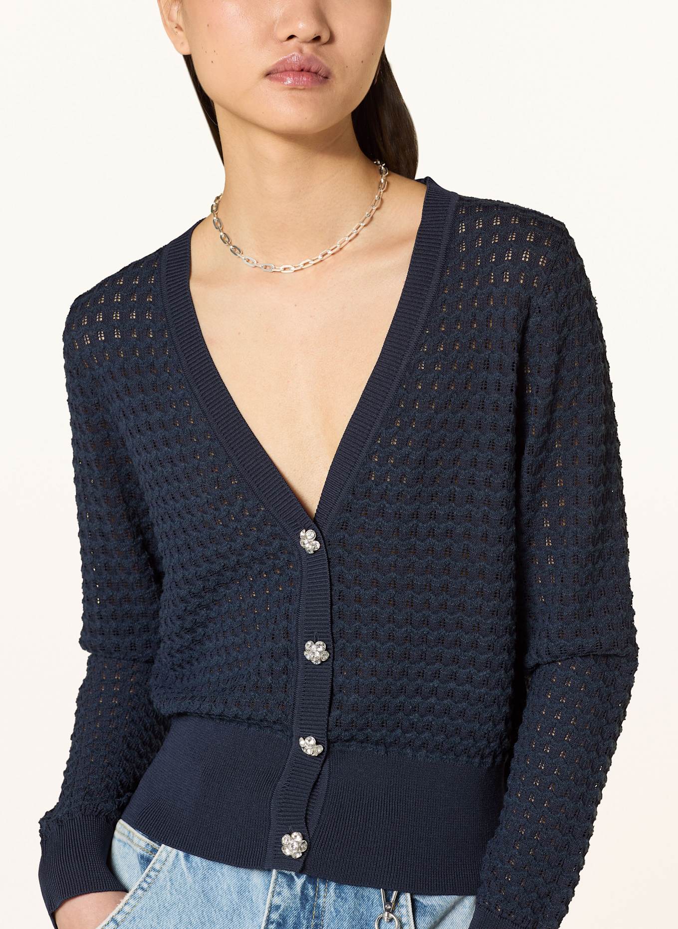 ESSENTIEL ANTWERP Cardigan HELLENIUM, Color: DARK BLUE (Image 4)