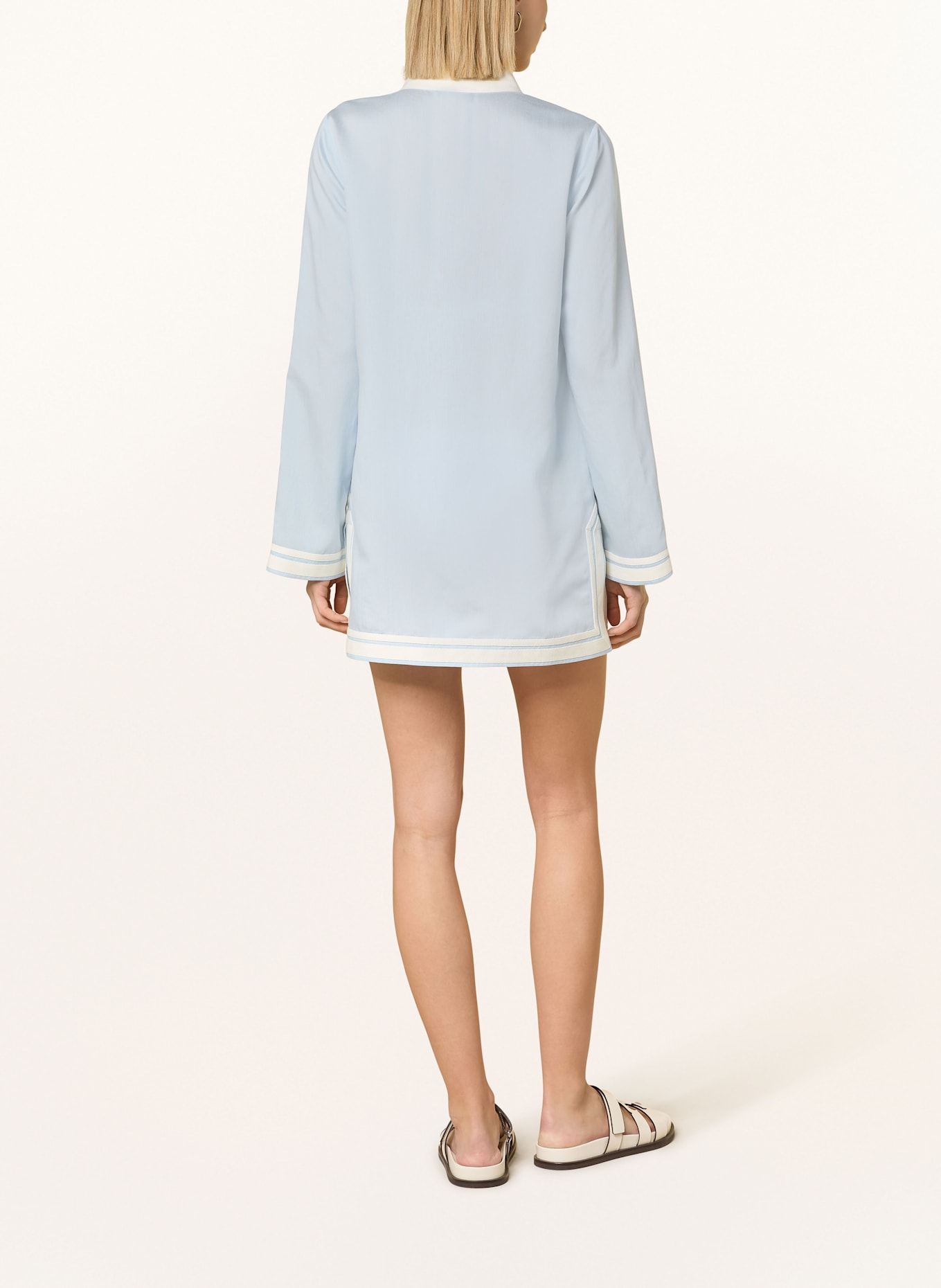 TORY BURCH Tunic: LIGHT BLUE / WHITE