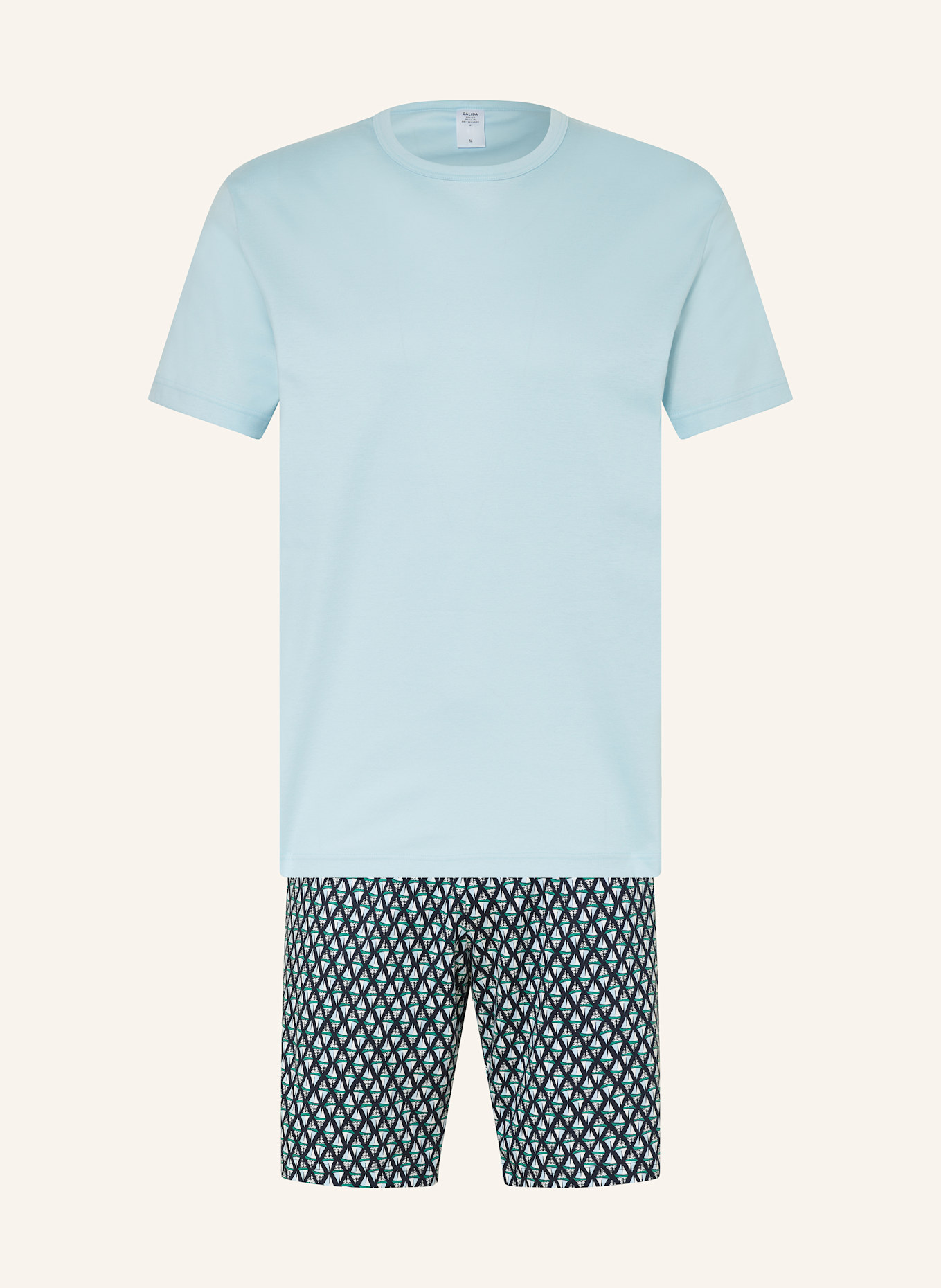 CALIDA Shorty-Schlafanzug RELAX STREAMLINE: TÜRKIS