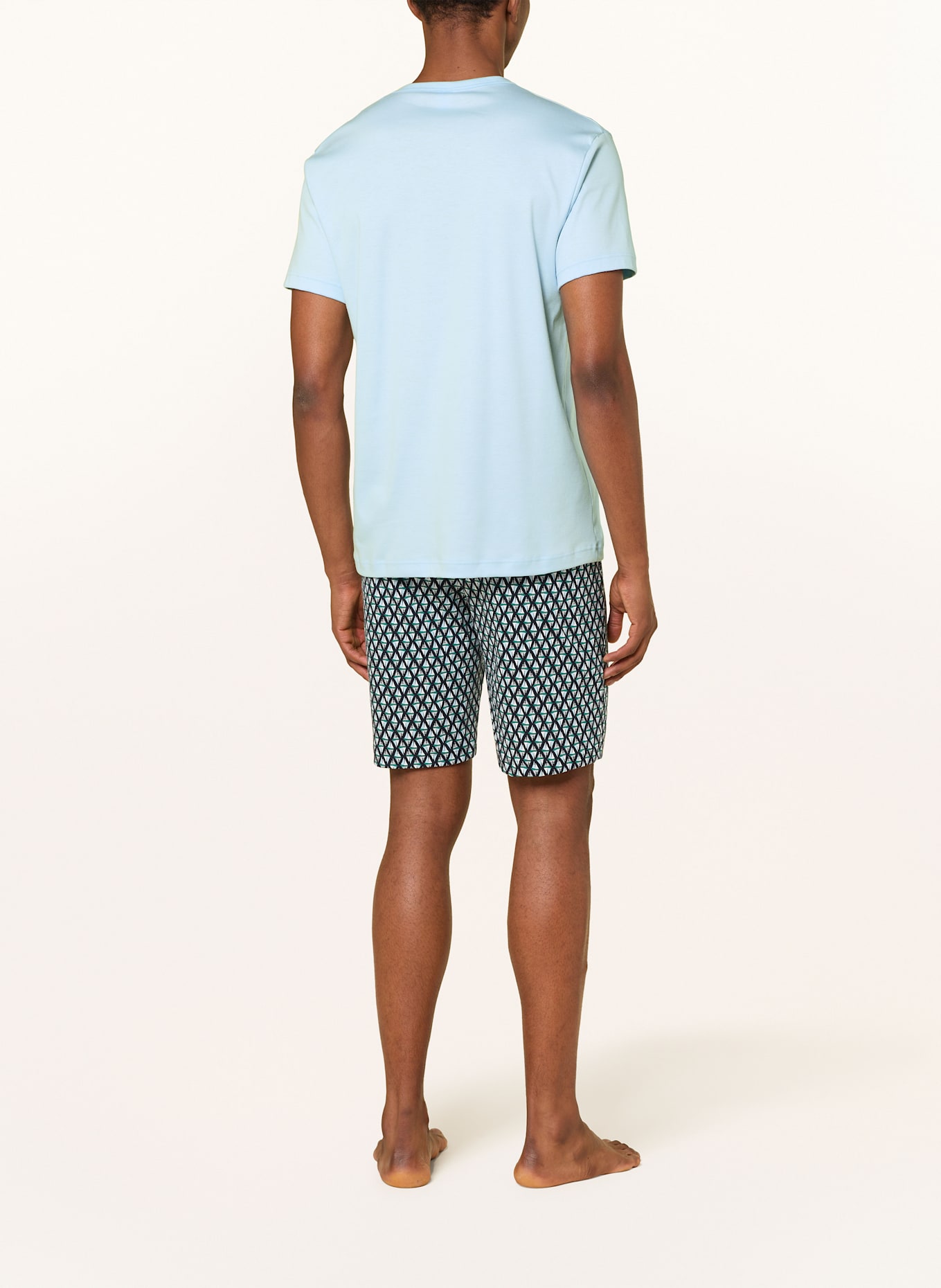 CALIDA Shorty-Schlafanzug RELAX STREAMLINE: TÜRKIS