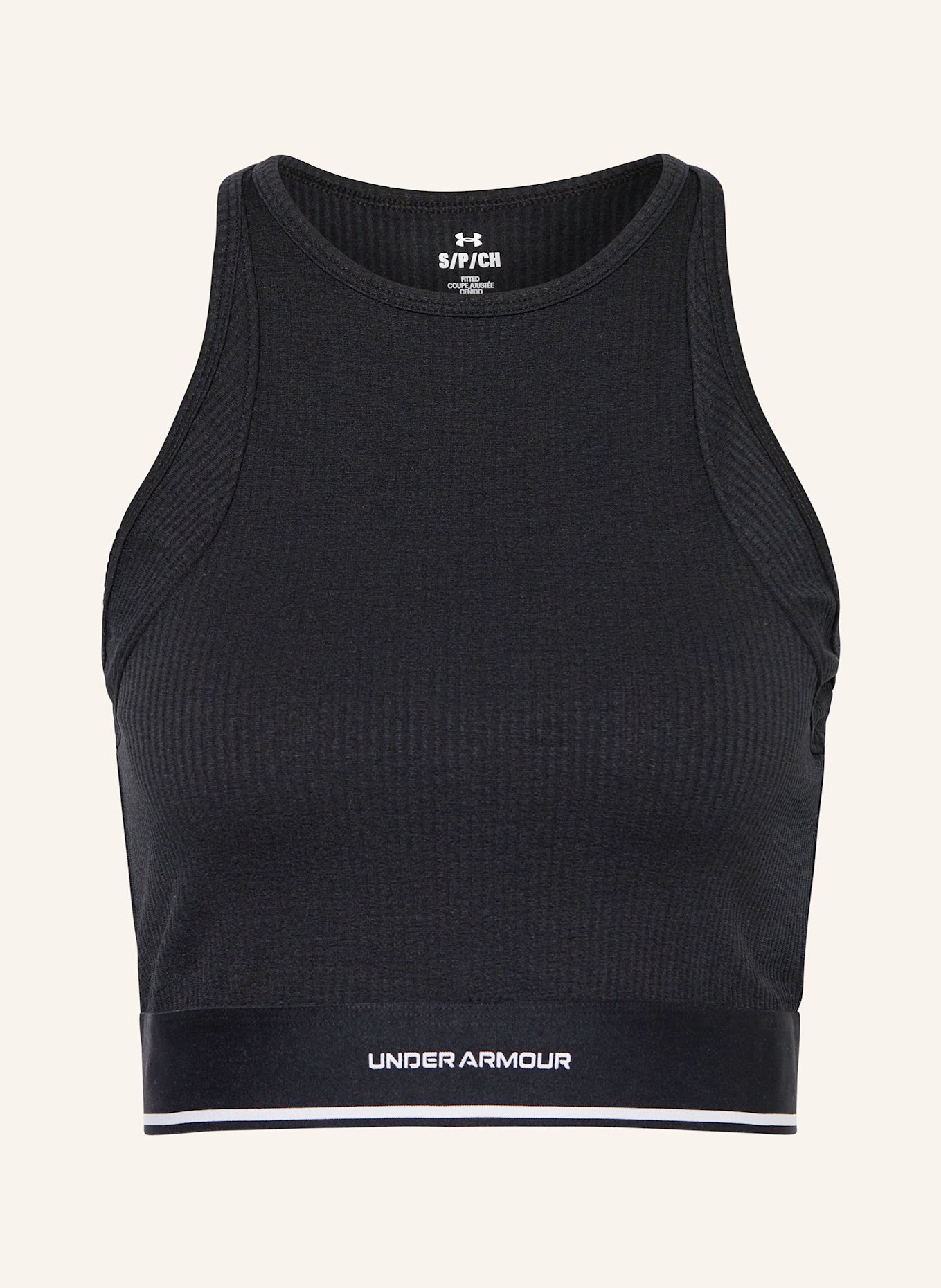 UNDER ARMOUR Cropped top UA MERIDIAN: ČERNÁ