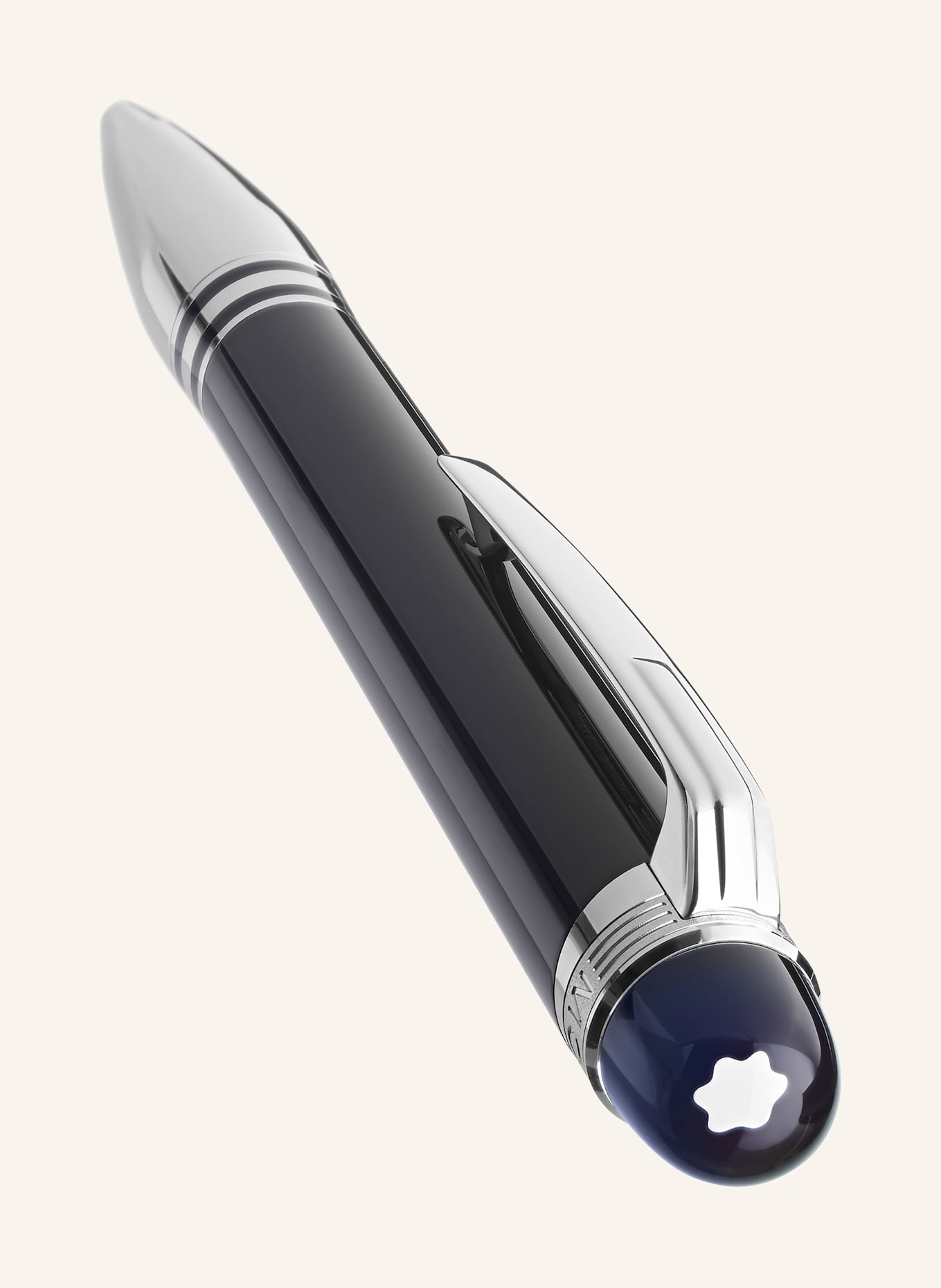 MONTBLANC Drehkugelschreiber STARWALKER DOUÉ: SCHWARZ / SILBER