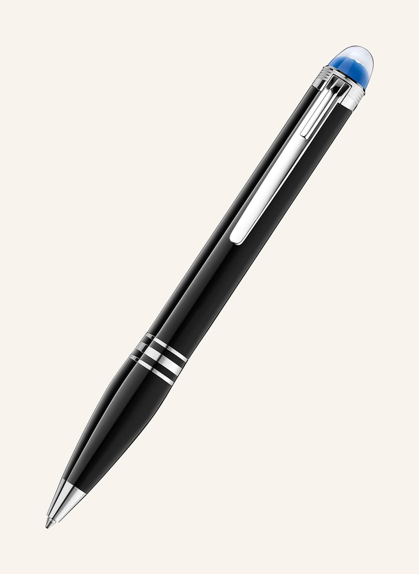 MONTBLANC Drehkugelschreiber STARWALKER PRECIOUS RESIN: SCHWARZ / SILBER