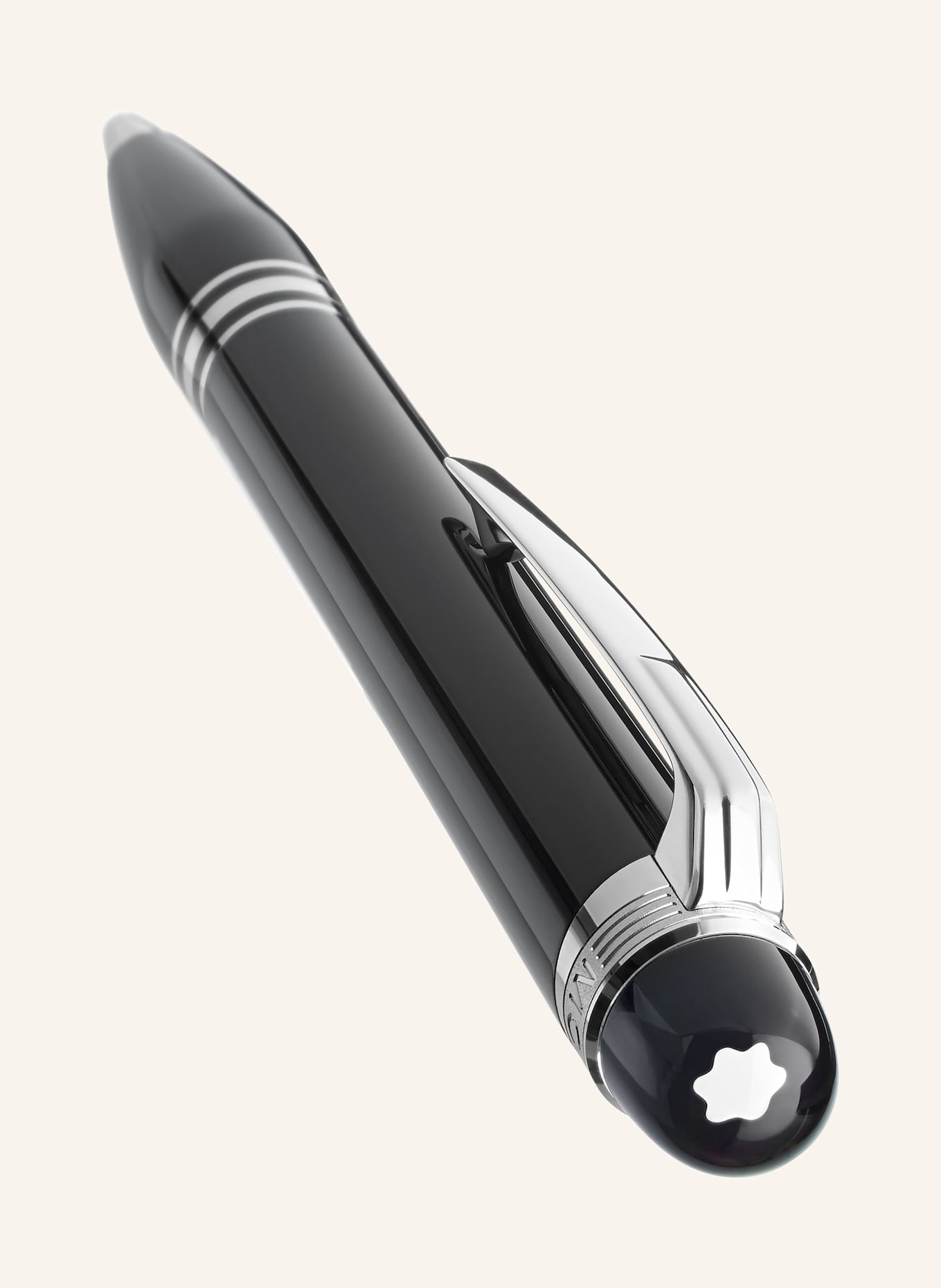 MONTBLANC Drehkugelschreiber STARWALKER PRECIOUS RESIN: SCHWARZ / SILBER