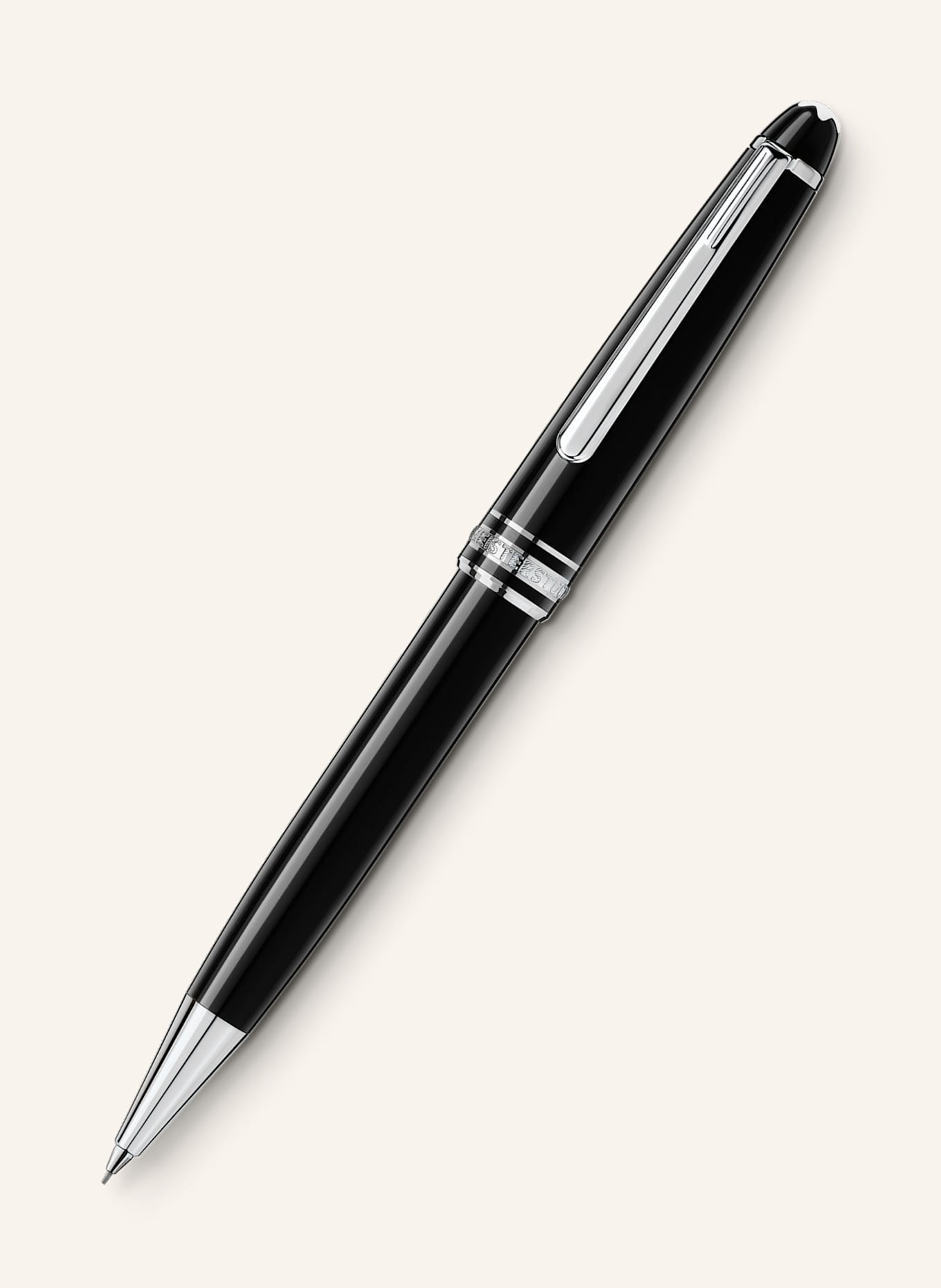 MONTBLANC Minenhalter MEISTERSTÜCK PLATINUM-COATED CLASSIQUE: SCHWARZ / SILBER