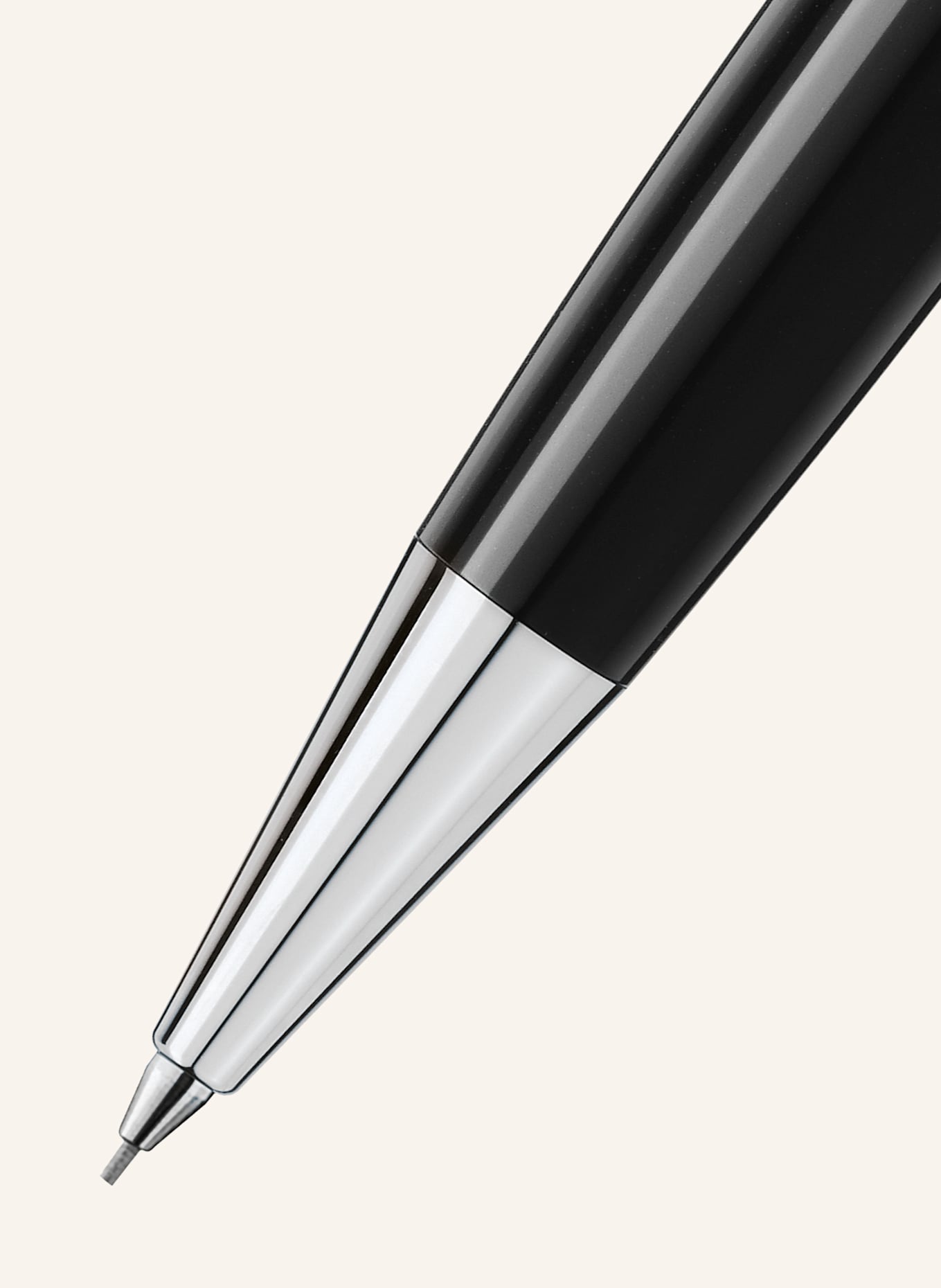 MONTBLANC Minenhalter MEISTERSTÜCK PLATINUM-COATED CLASSIQUE: SCHWARZ / SILBER