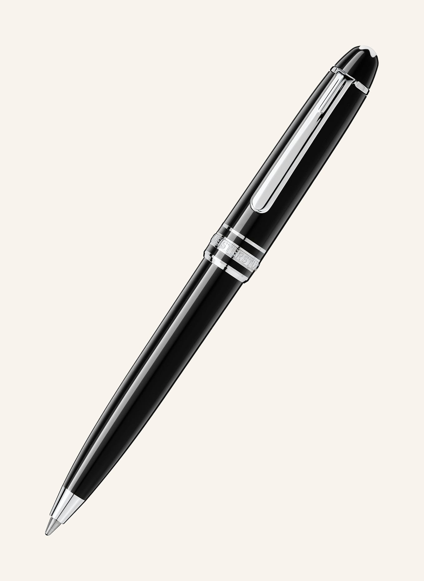 MONTBLANC Drehkugelschreiber MEISTERSTÜCK PLATINUM-COATED MOZART: SCHWARZ / SILBER
