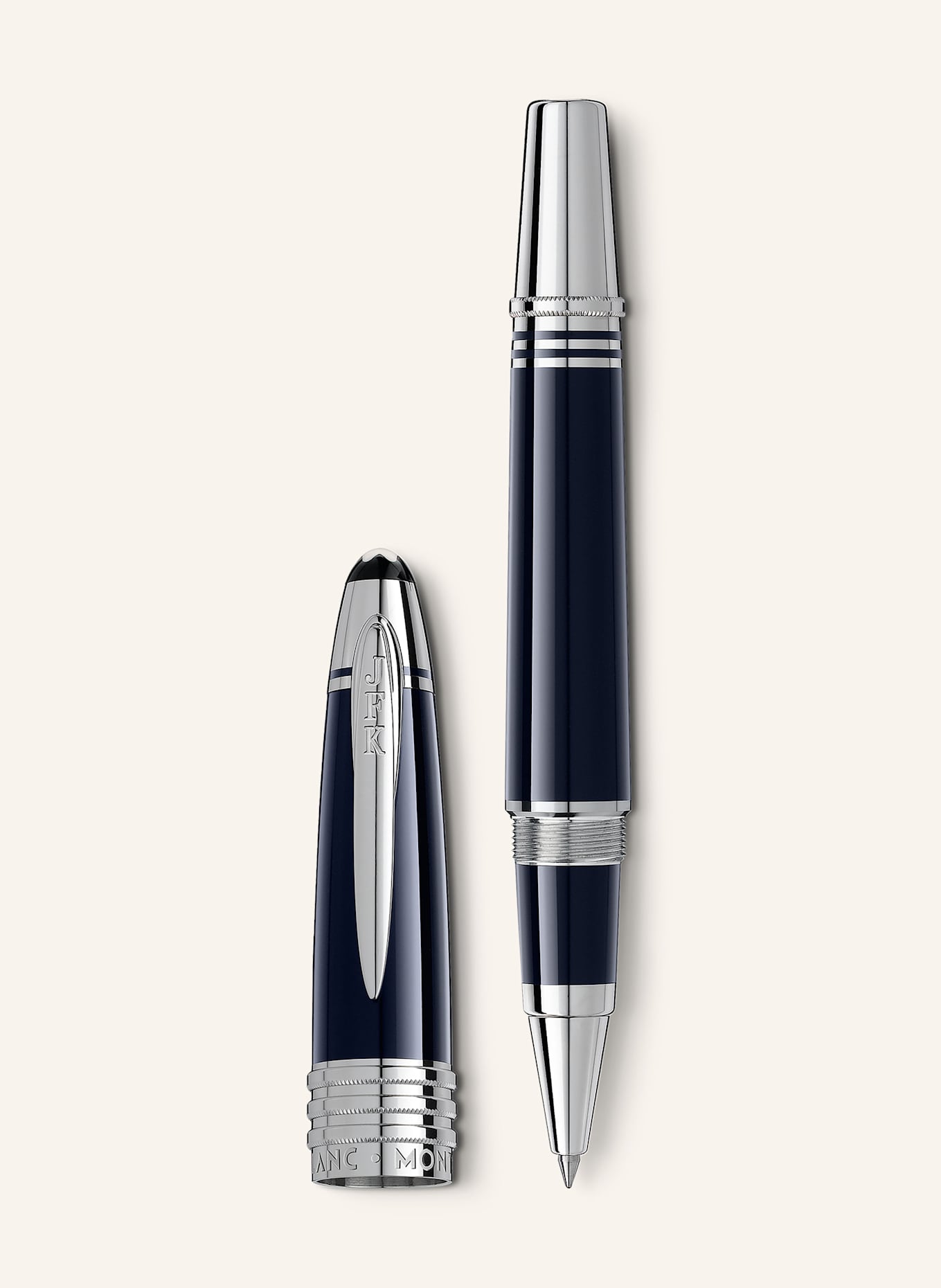 MONTBLANC Rollerball JOHN F. KENNEDY SPECIAL EDITION: MÖRKBLÅ / SILVER