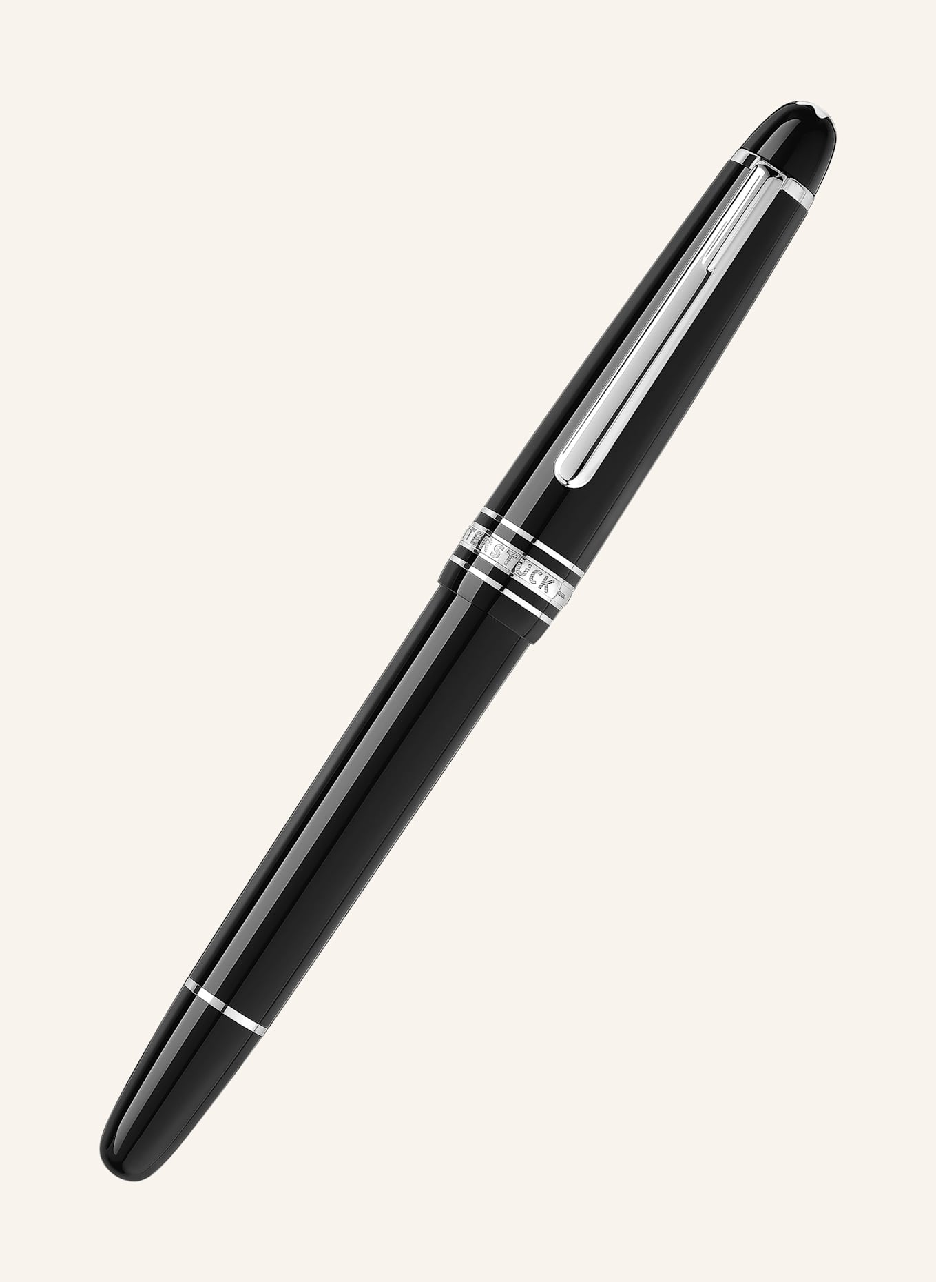 MONTBLANC Füllfederhalter MEISTERSTÜCK PLATINUM-COATED CLASSIQUE: SCHWARZ / SILBER