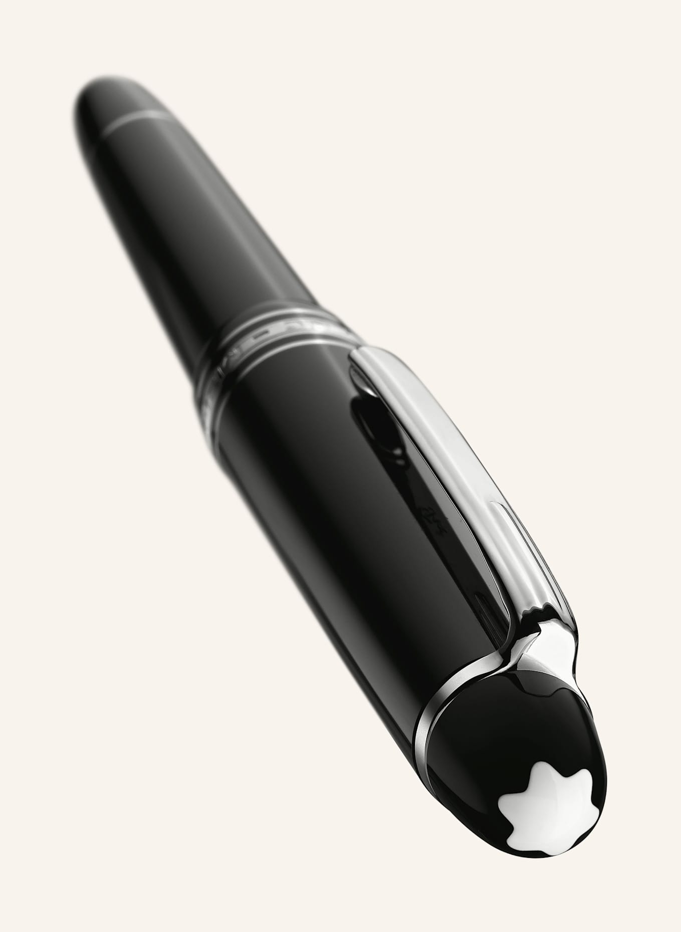 MONTBLANC Füllfederhalter MEISTERSTÜCK PLATINUM-COATED CLASSIQUE: SCHWARZ / SILBER