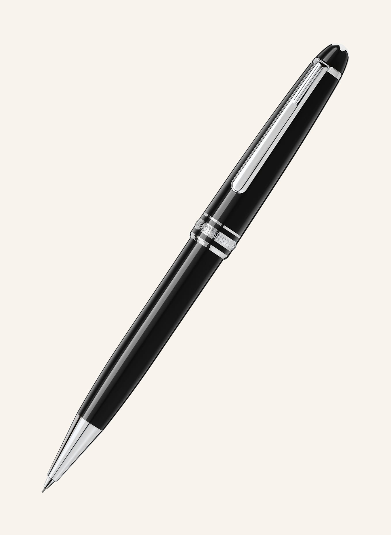 MONTBLANC Minenhalter MEISTERSTÜCK PLATINUM-COATED CLASSIQUE: SCHWARZ / SILBER