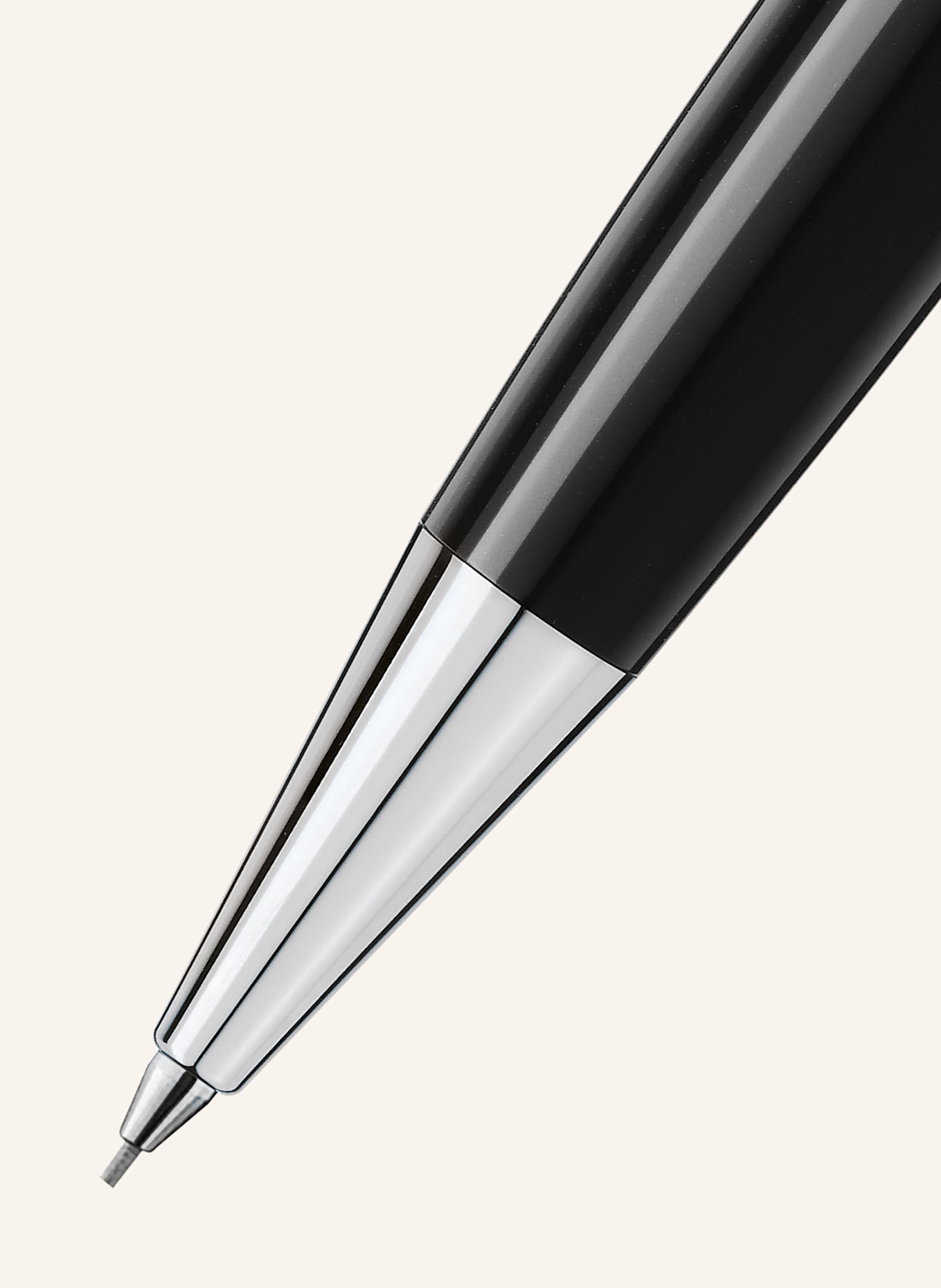 MONTBLANC Minenhalter MEISTERSTÜCK PLATINUM-COATED CLASSIQUE: SCHWARZ / SILBER