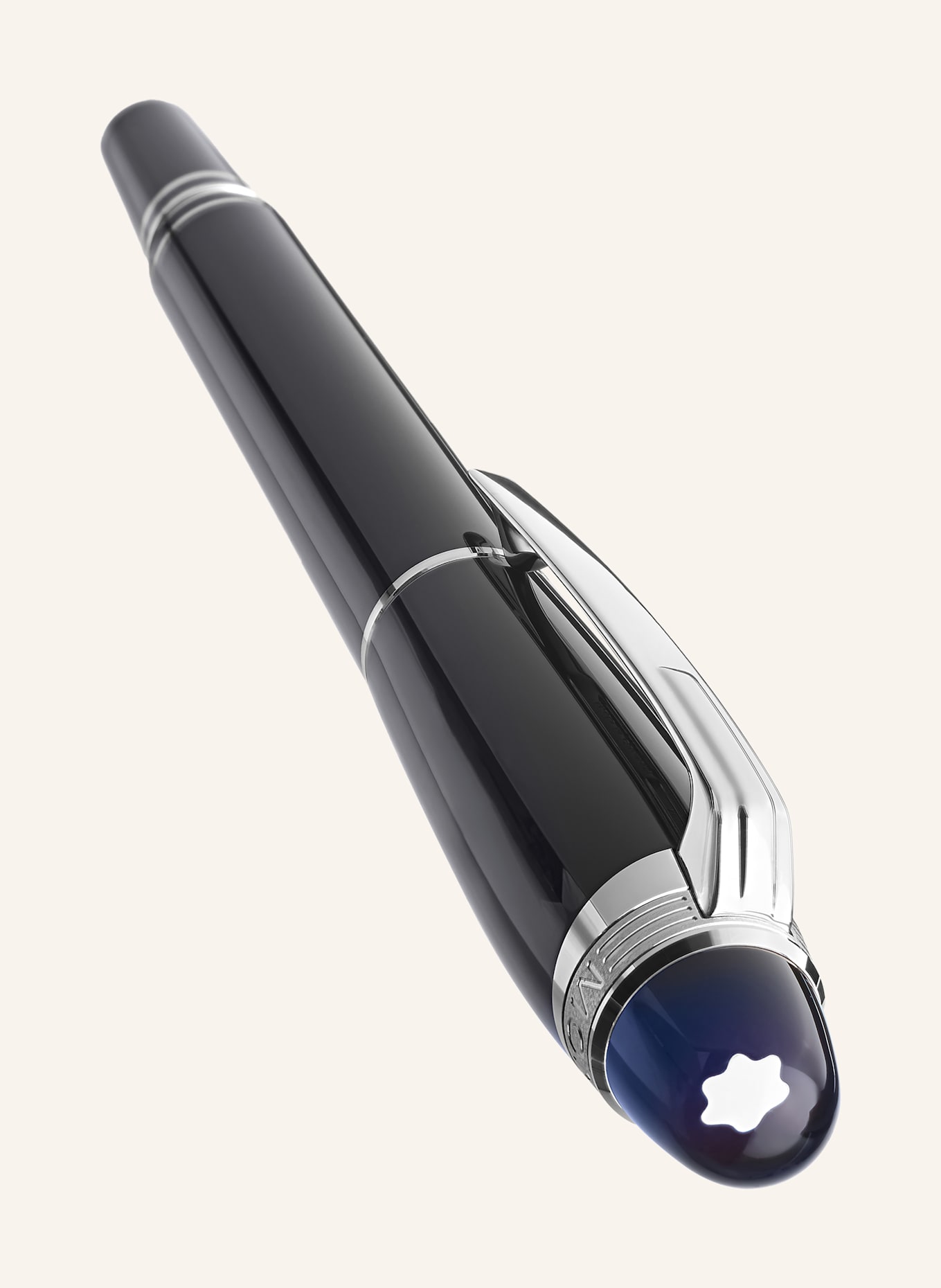 MONTBLANC Patronenfüllfederhalter STARWALKER PRECIOUS RESIN: SCHWARZ / SILBER