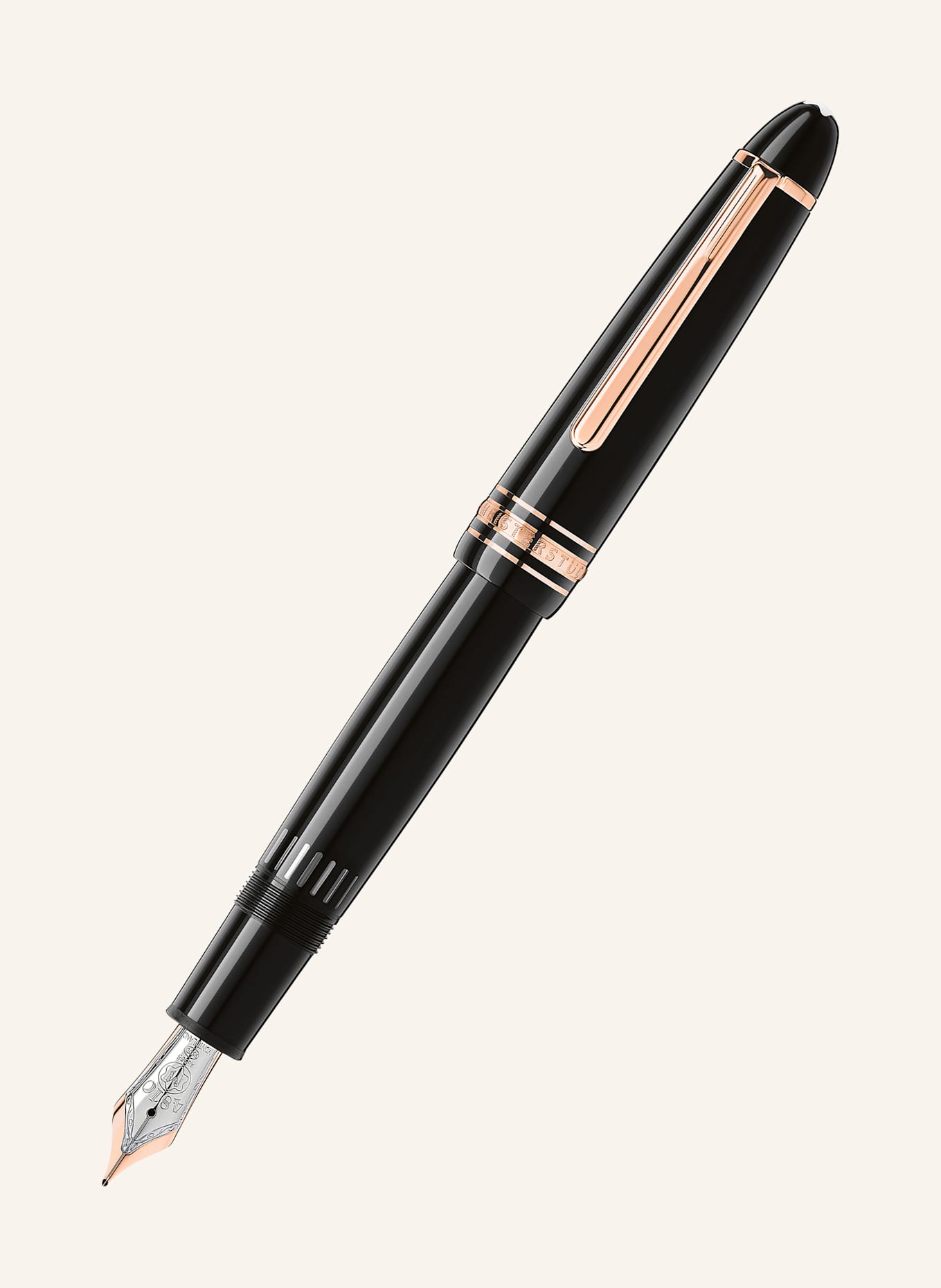 MONTBLANC Füllfederhalter MEISTERSTÜCK LE GRAND: SCHWARZ / ROSÉGOLD