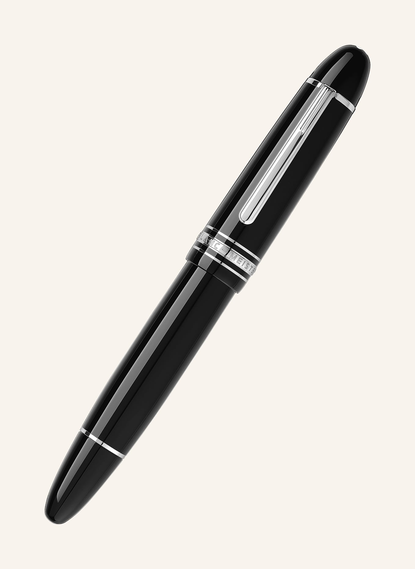 MONTBLANC Kolbenfüllfederhalter MEISTERSTÜCK PLATINUM-COATED 149: SCHWARZ / SILBER / GOLD