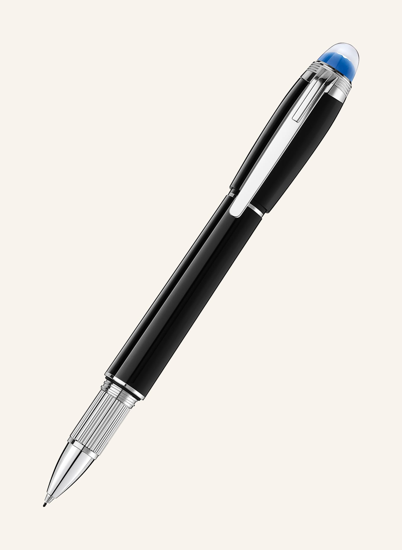 MONTBLANC Fineliner STARWALKER PRECIOUS RESIN: SCHWARZ / DUNKELBLAU / SILBER