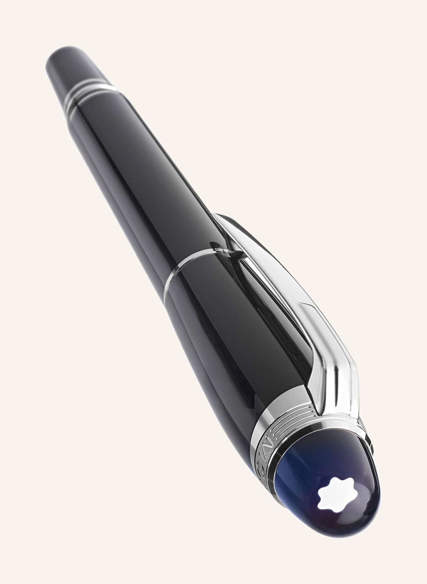 MONTBLANC Fineliner STARWALKER PRECIOUS RESIN: SCHWARZ / DUNKELBLAU / SILBER