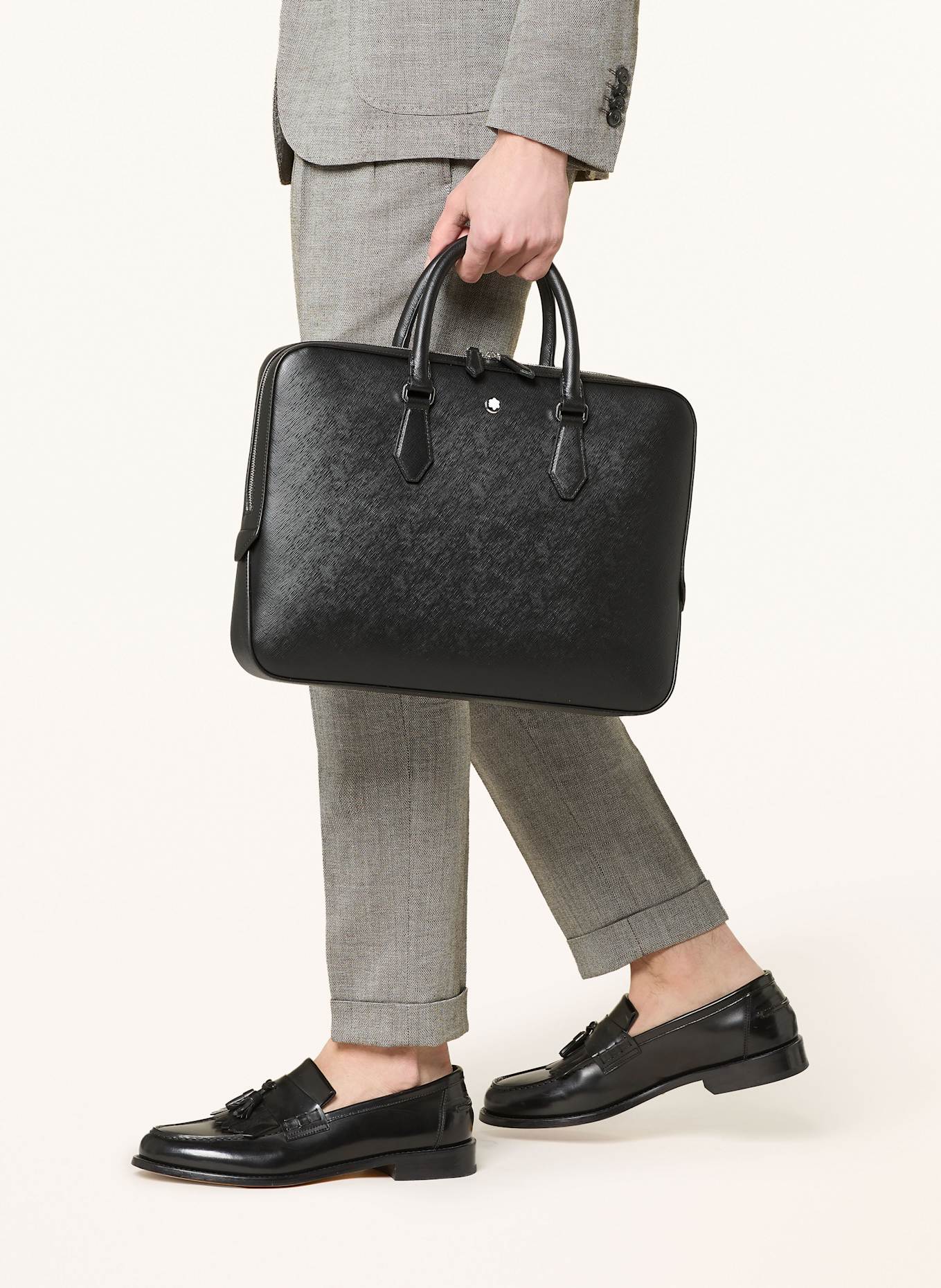 MONTBLANC Saffiano business bag SARTORIAL: BLACK