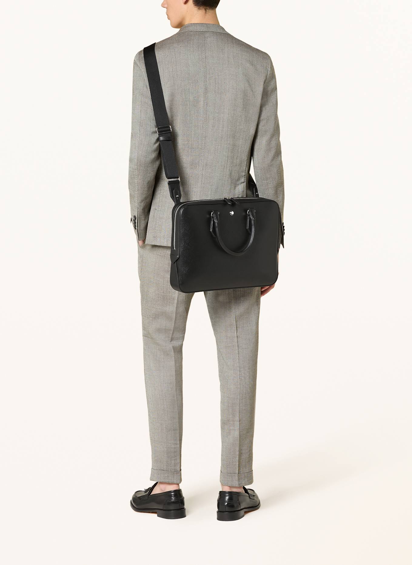 MONTBLANC Saffiano business bag SARTORIAL: BLACK