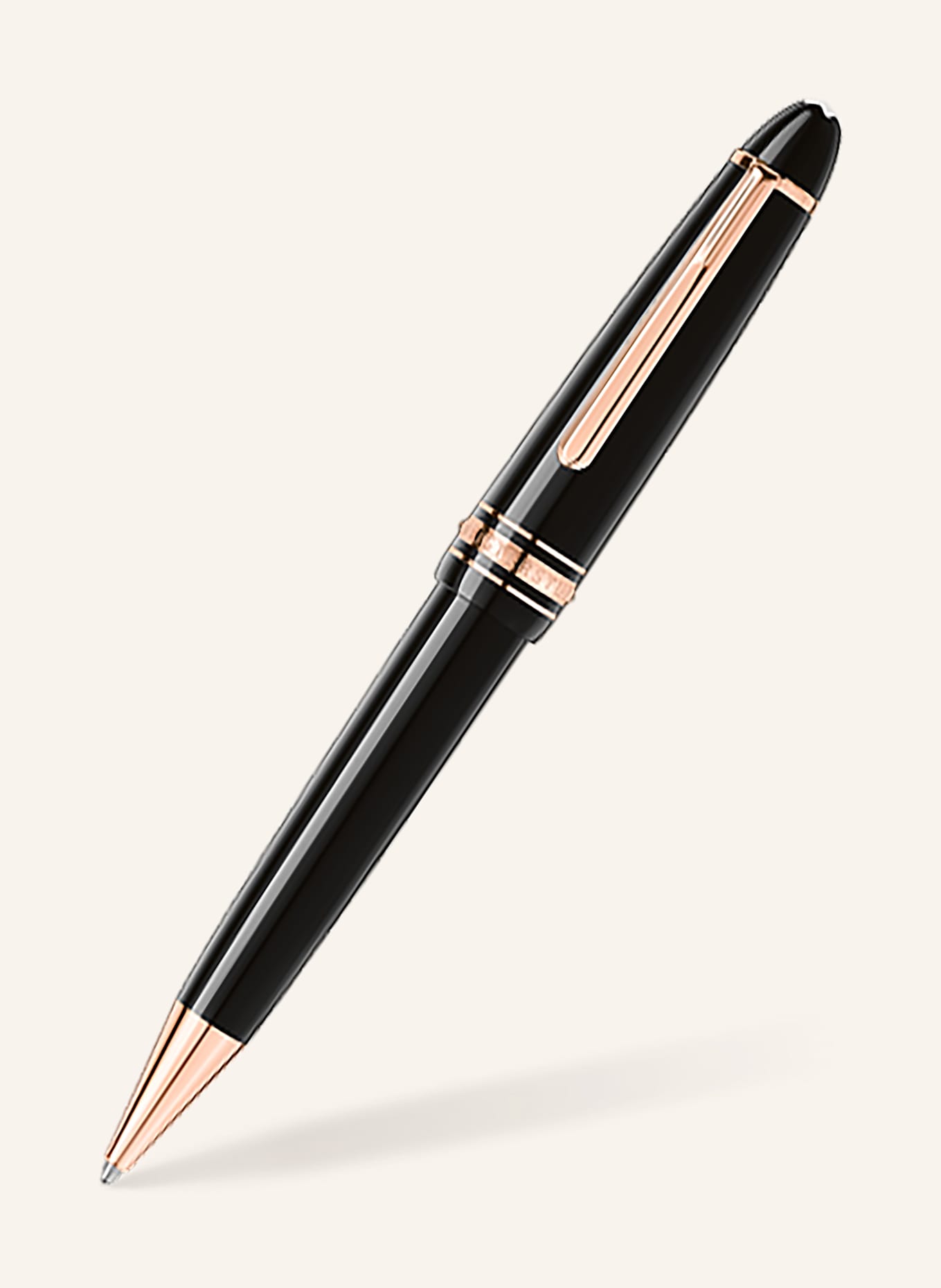 MONTBLANC Drehkugelschreiber MEISTERSTÜCK LE GRAND: SCHWARZ / ROSÉGOLD