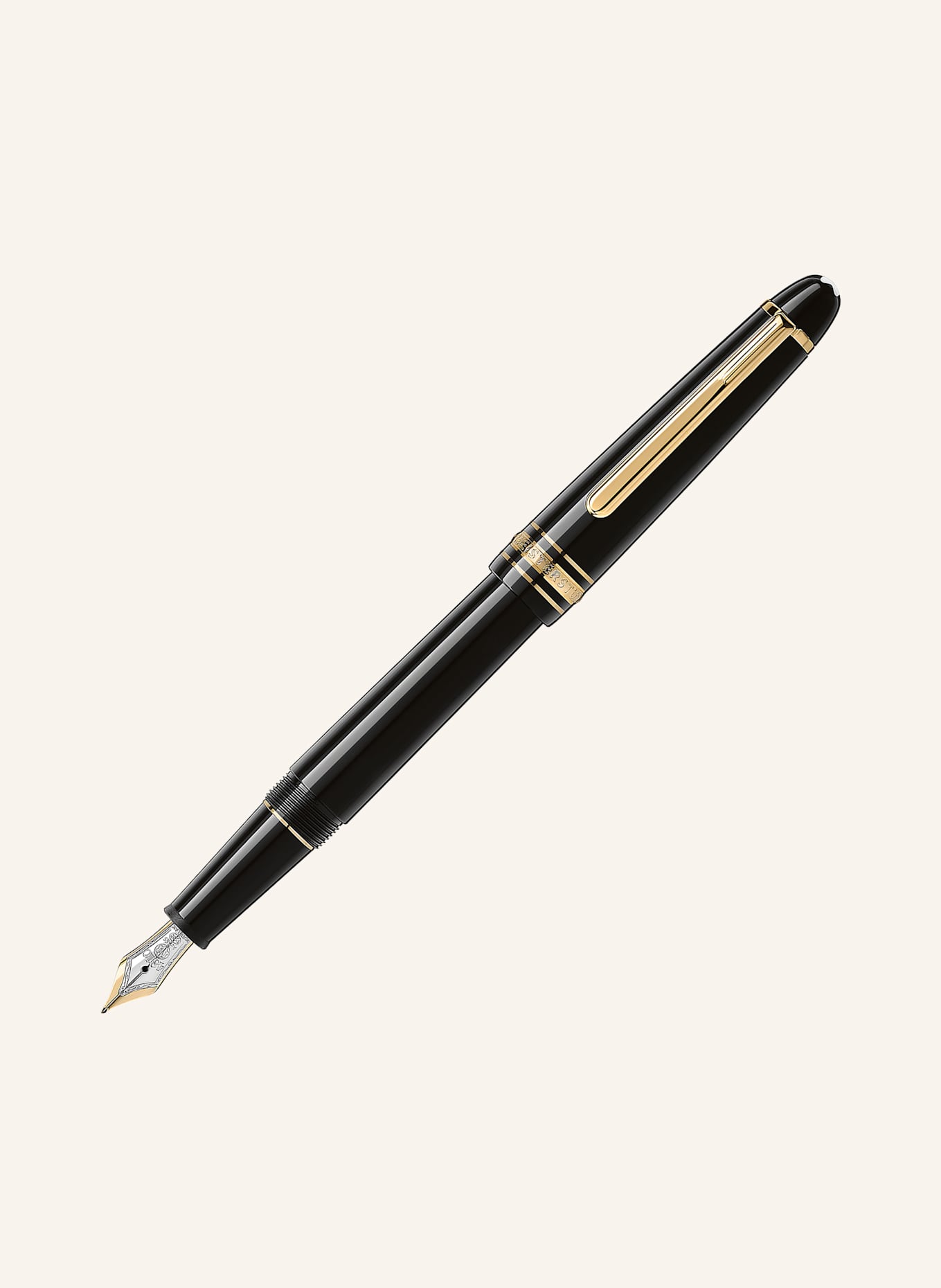 MONTBLANC Füllfederhalter MEISTERSTÜCK GOLD-COATED CLASSIQUE: SCHWARZ / GOLD