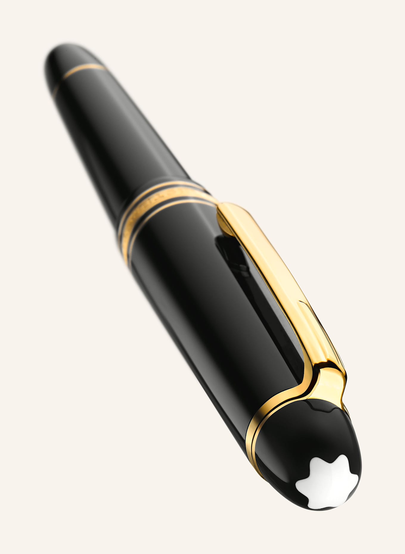 MONTBLANC Füllfederhalter MEISTERSTÜCK GOLD-COATED CLASSIQUE: SCHWARZ / GOLD