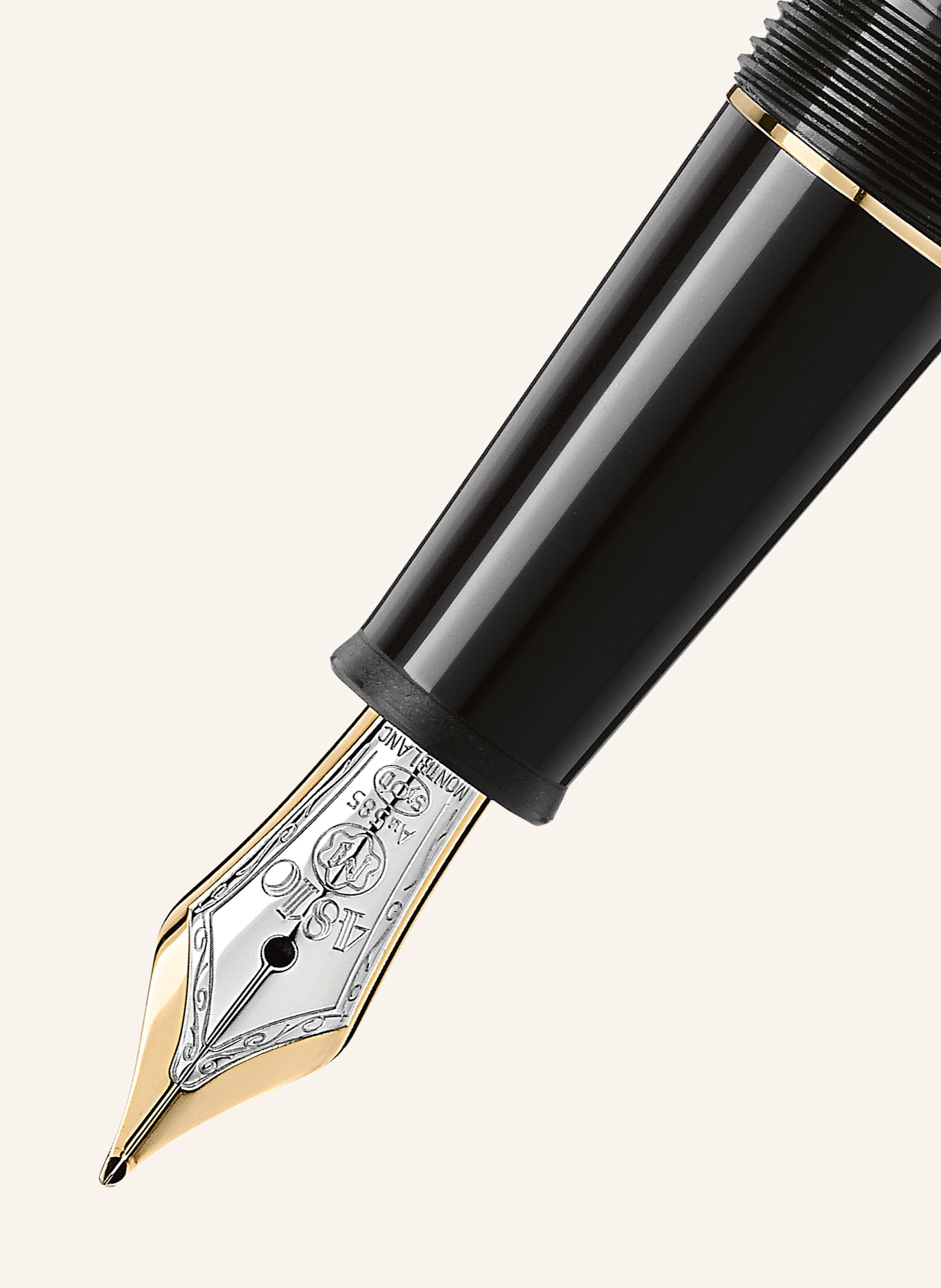 MONTBLANC Füllfederhalter MEISTERSTÜCK GOLD-COATED CLASSIQUE: SCHWARZ / GOLD