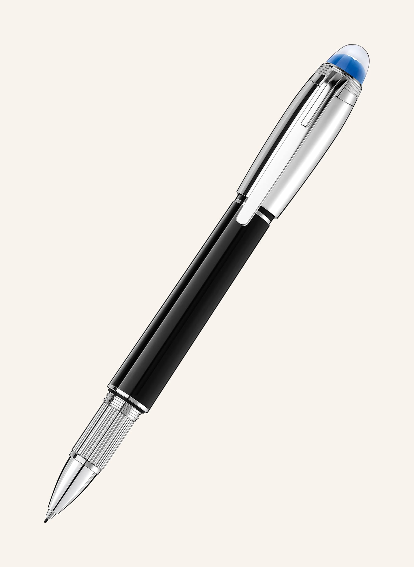 MONTBLANC Cienkopis STARWALKER DOUÉ: CZARNY / SREBRNY
