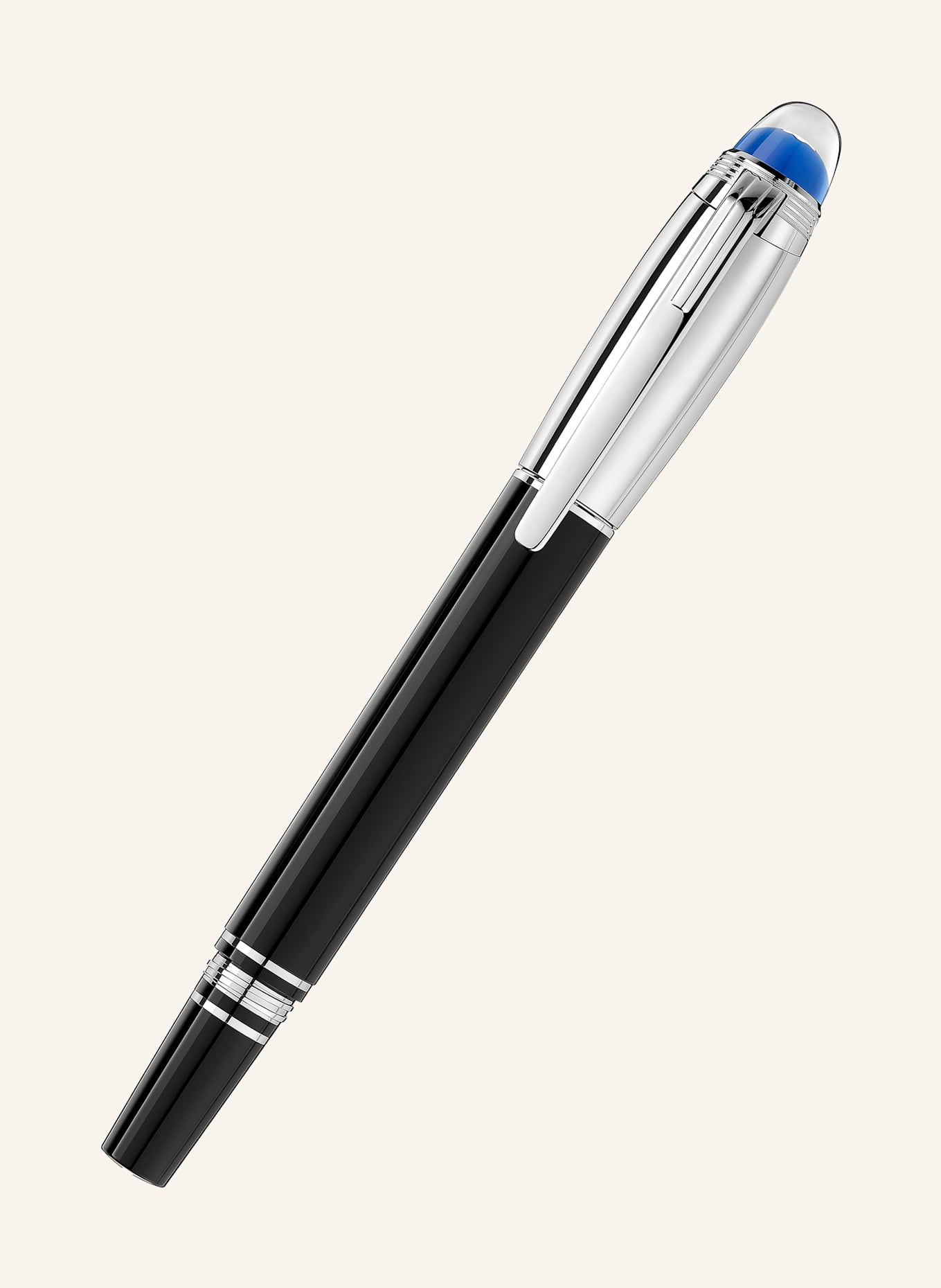 MONTBLANC Cienkopis STARWALKER DOUÉ: CZARNY / SREBRNY