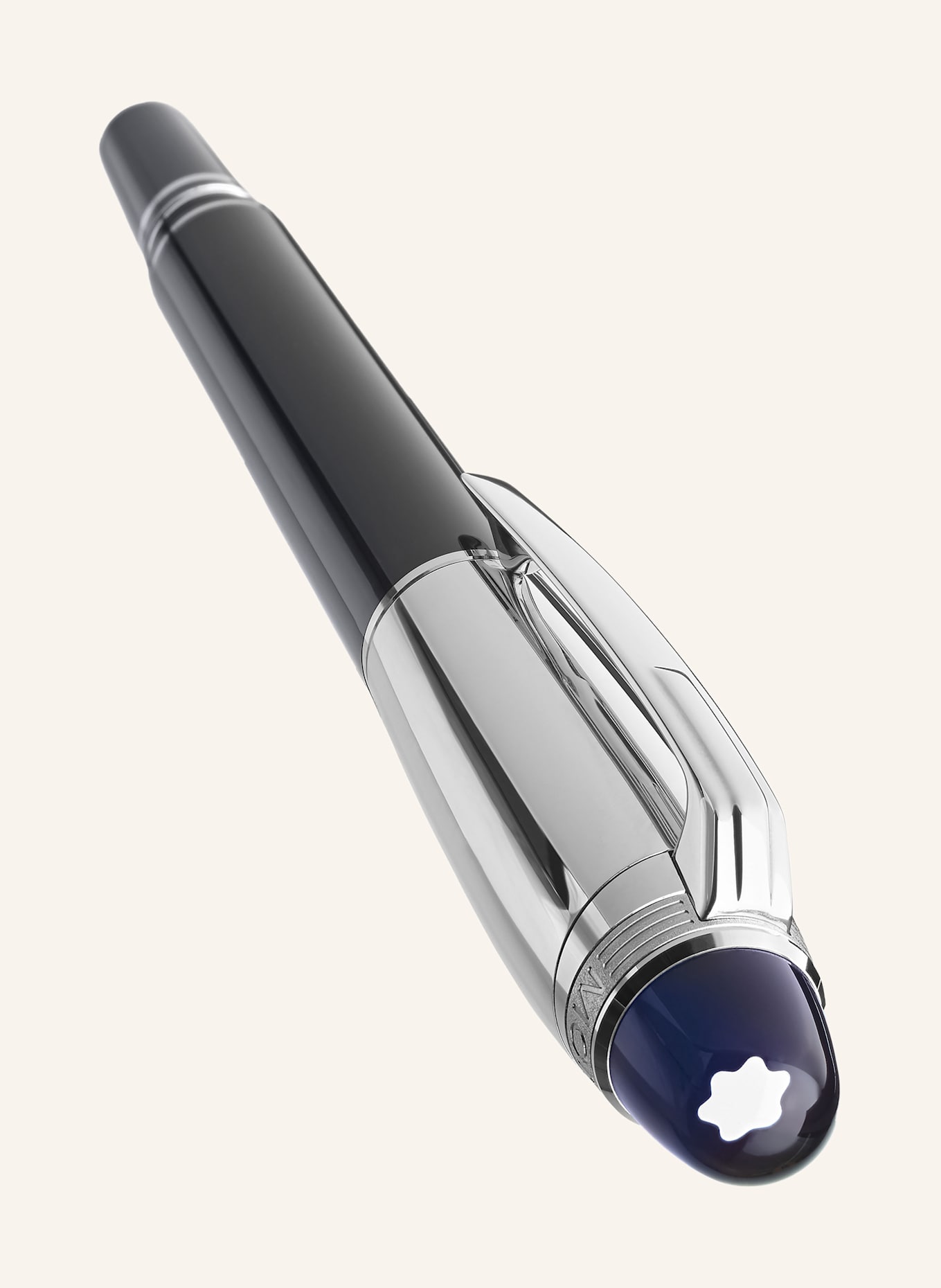MONTBLANC Cienkopis STARWALKER DOUÉ: CZARNY / SREBRNY