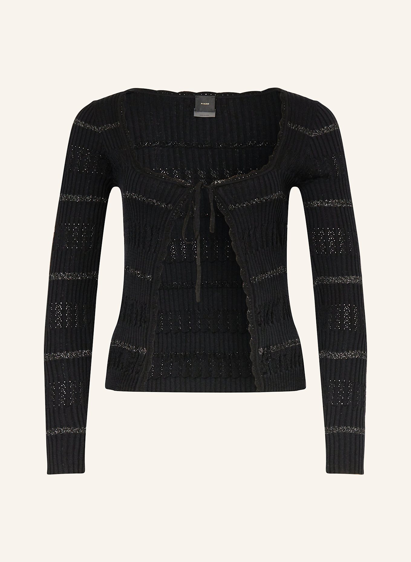 PINKO Cardigan with glitter thread: BLACK