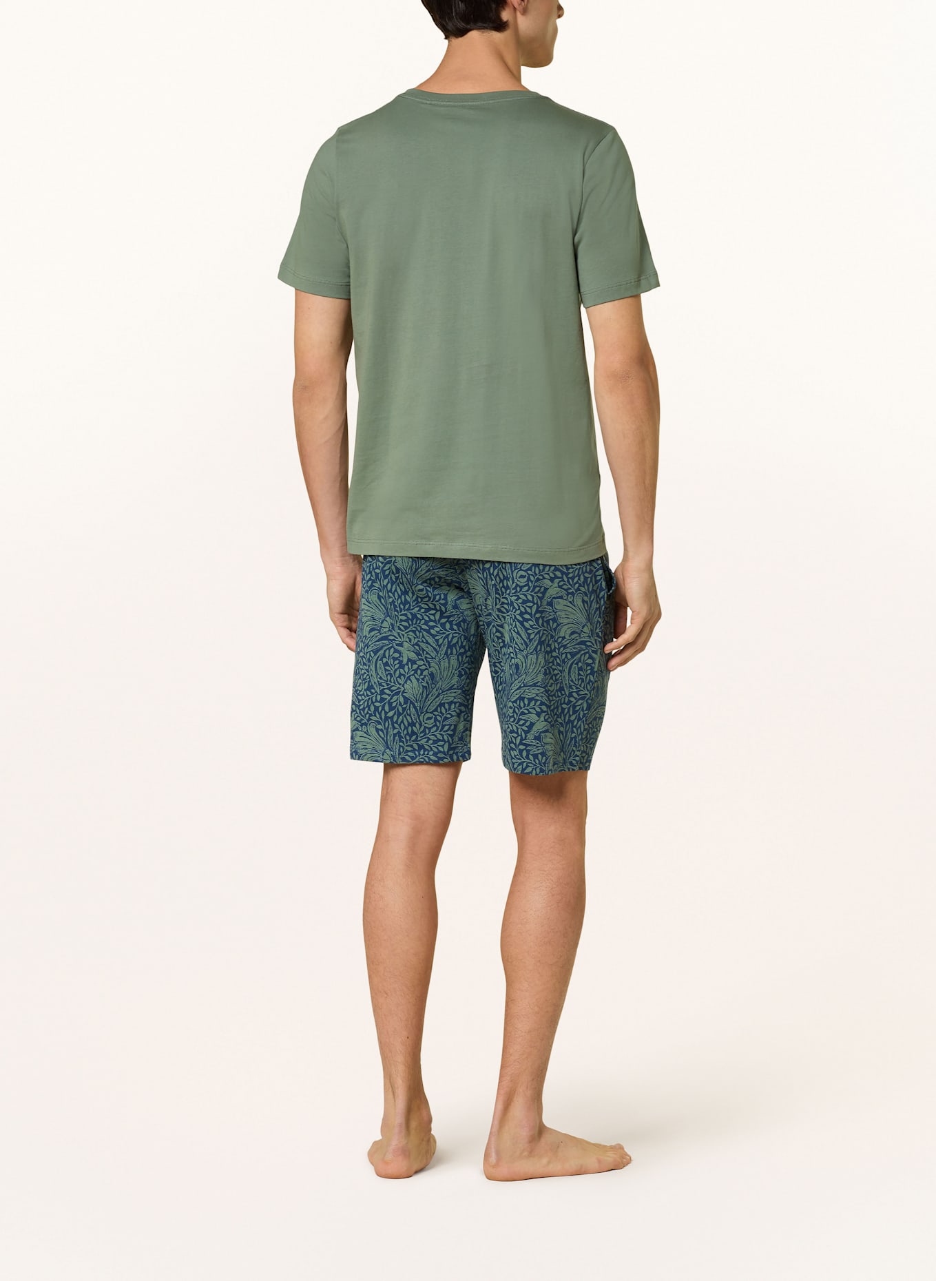 SCHIESSER Schlafshorts MIX+RELAX: BLAU / KHAKI