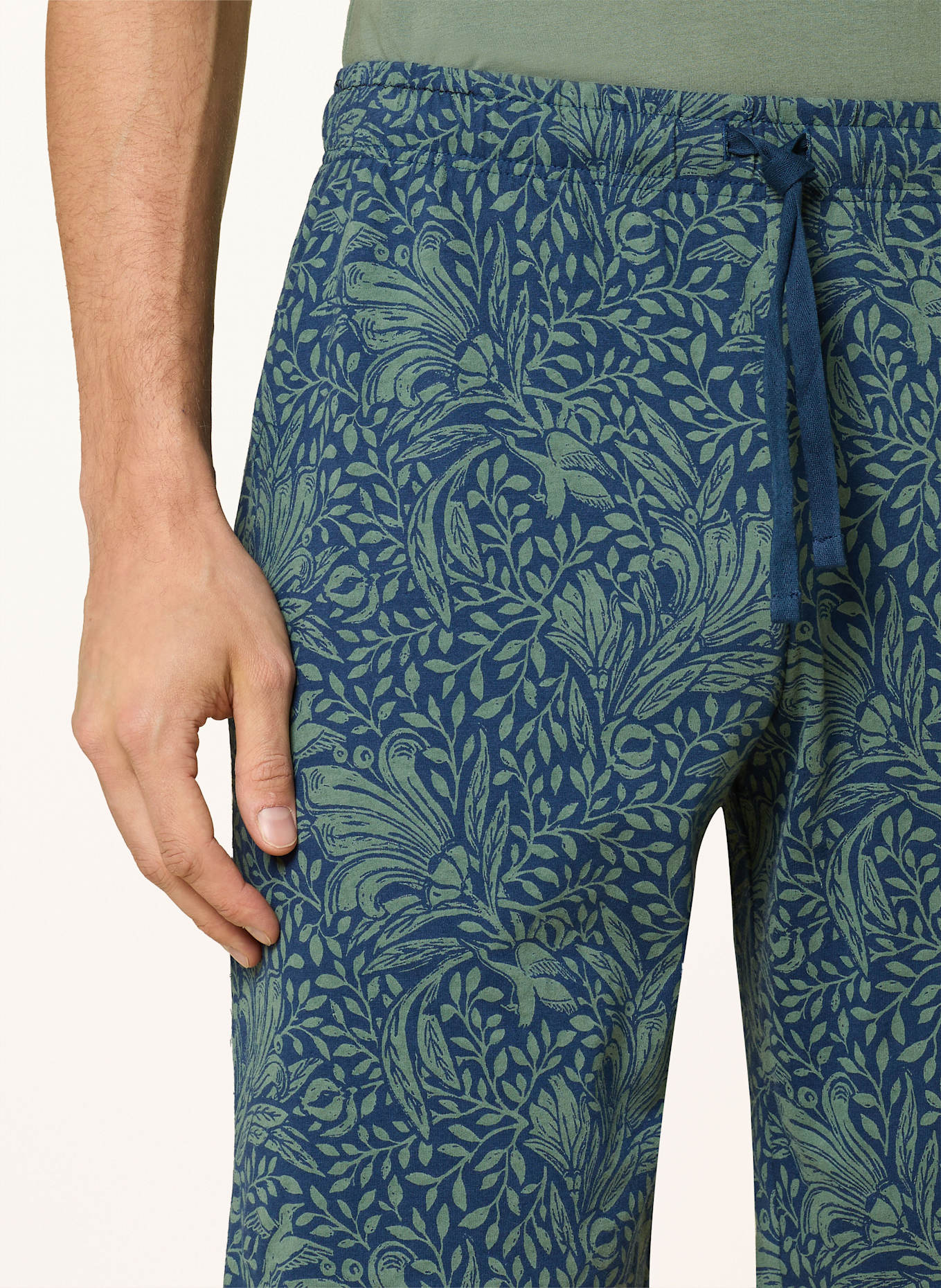 SCHIESSER Schlafshorts MIX+RELAX: BLAU / KHAKI