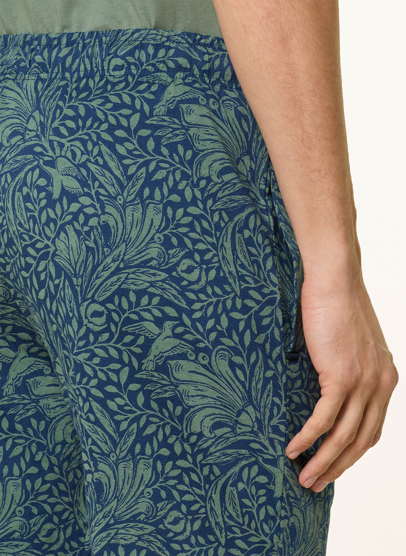 SCHIESSER Schlafshorts MIX+RELAX: BLAU / KHAKI