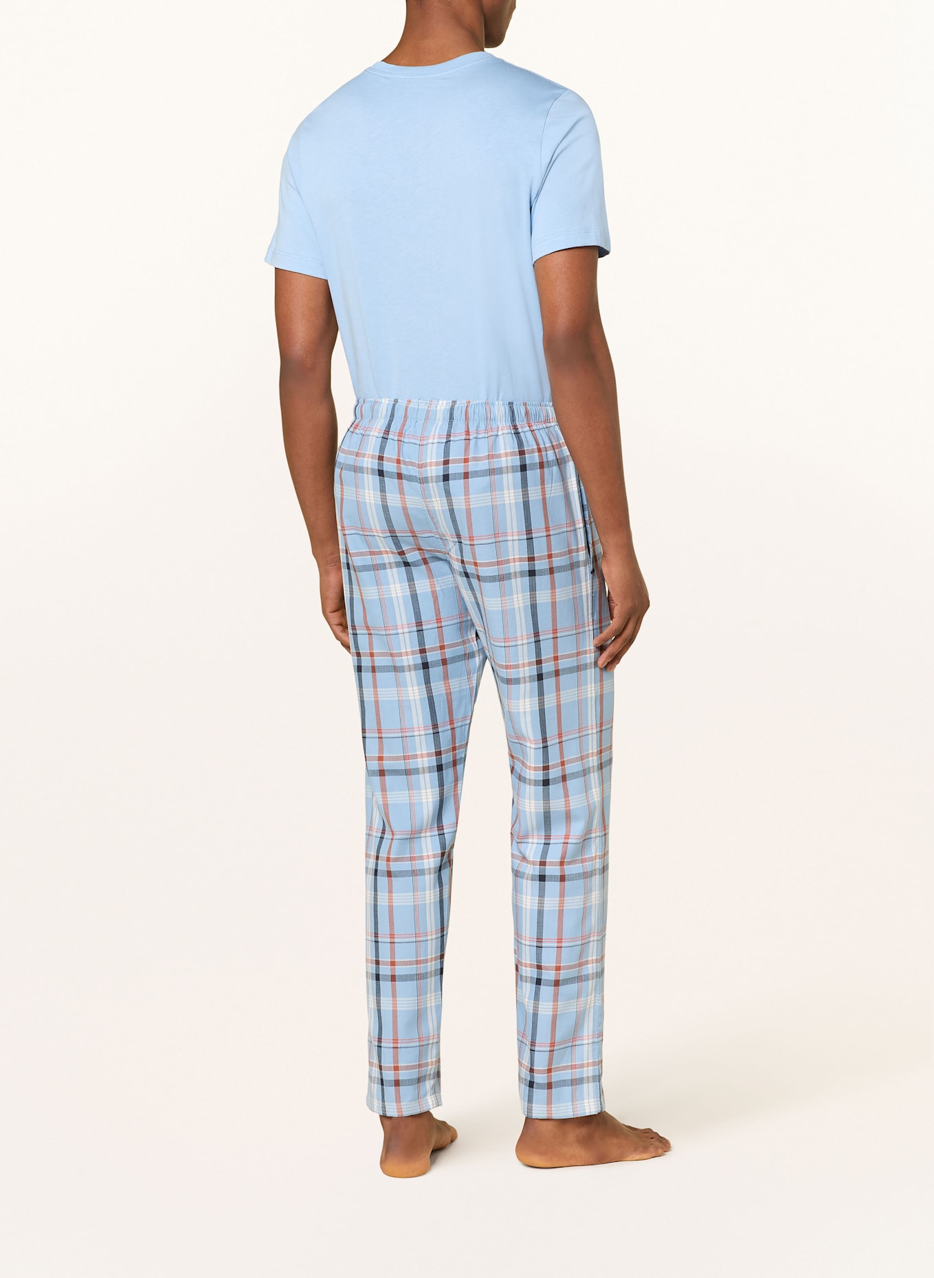 SCHIESSER Schlafhose MIX+RELAX: HELLBLAU / ROT / SCHWARZ