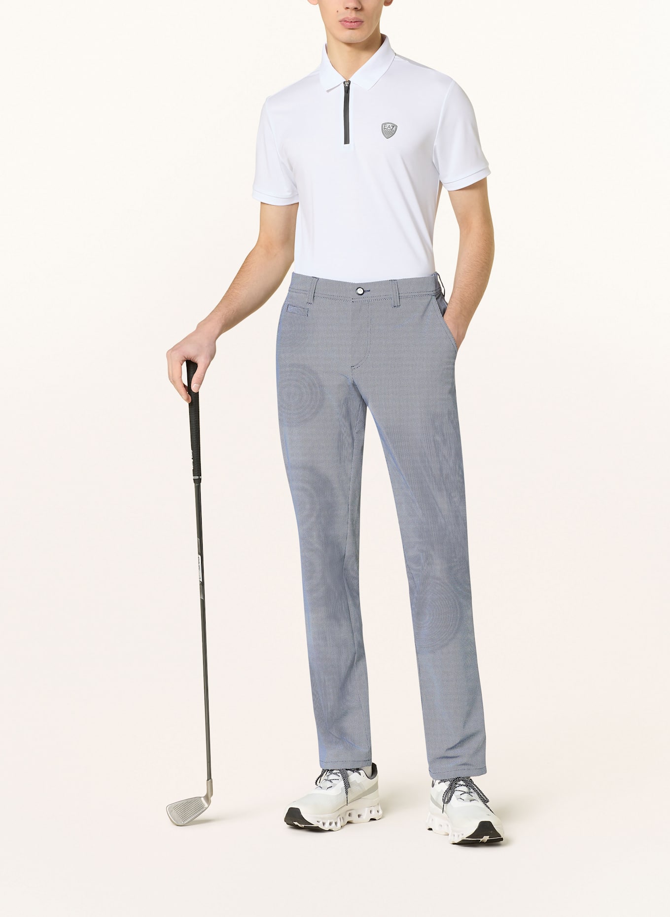 ALBERTO Spodnie golfowe ROOKIE: GRANATOWY/ JASNONIEBIESKI