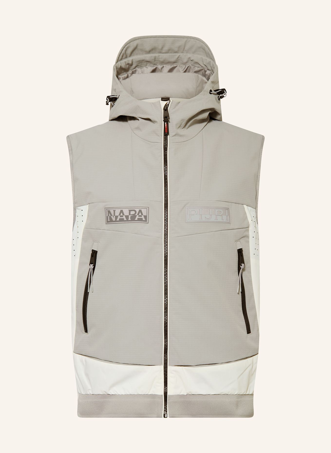 NAPAPIJRI CLAY functional vest: LIGHT GRAY/ WHITE