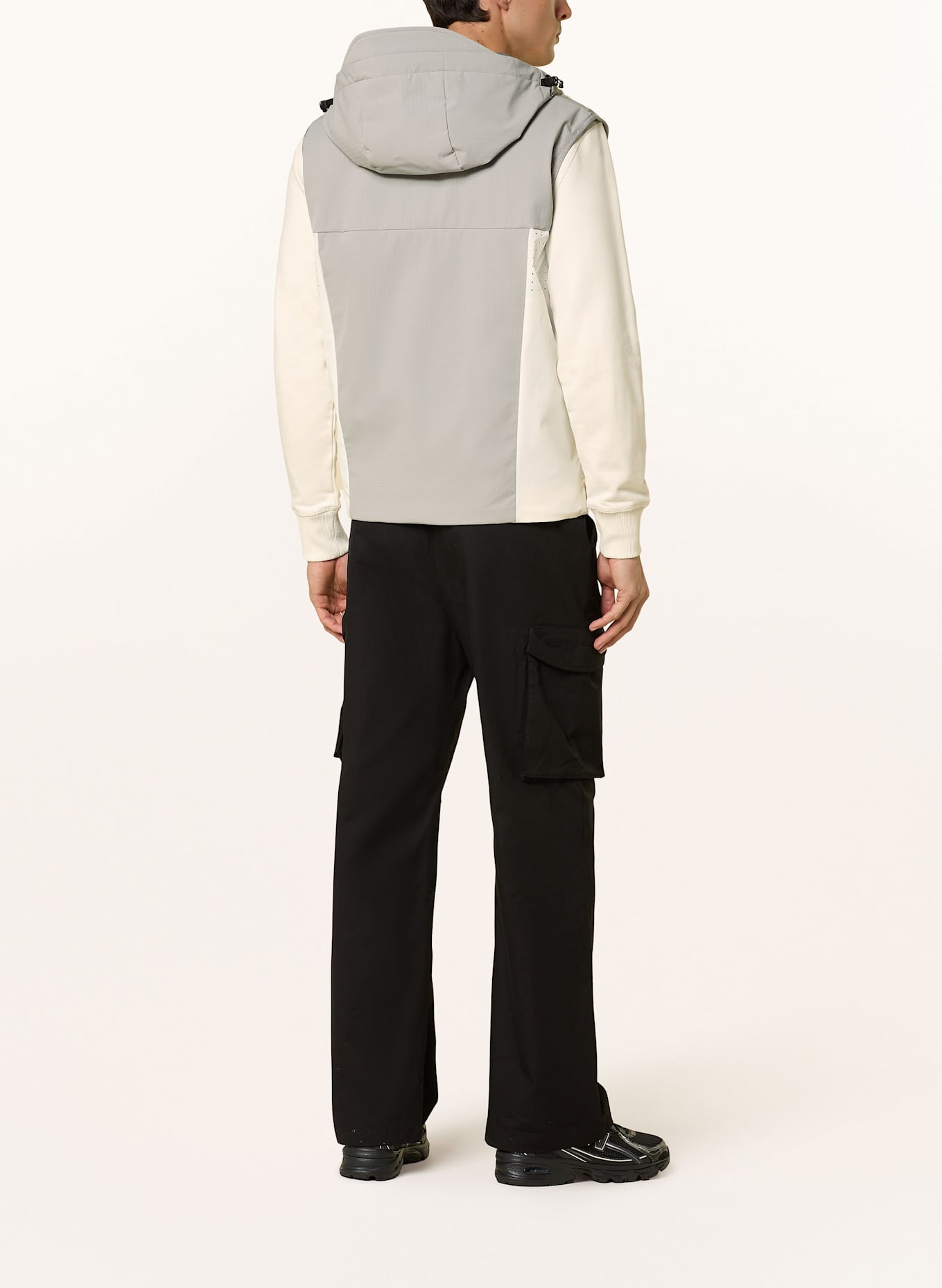 NAPAPIJRI CLAY functional vest: LIGHT GRAY/ WHITE