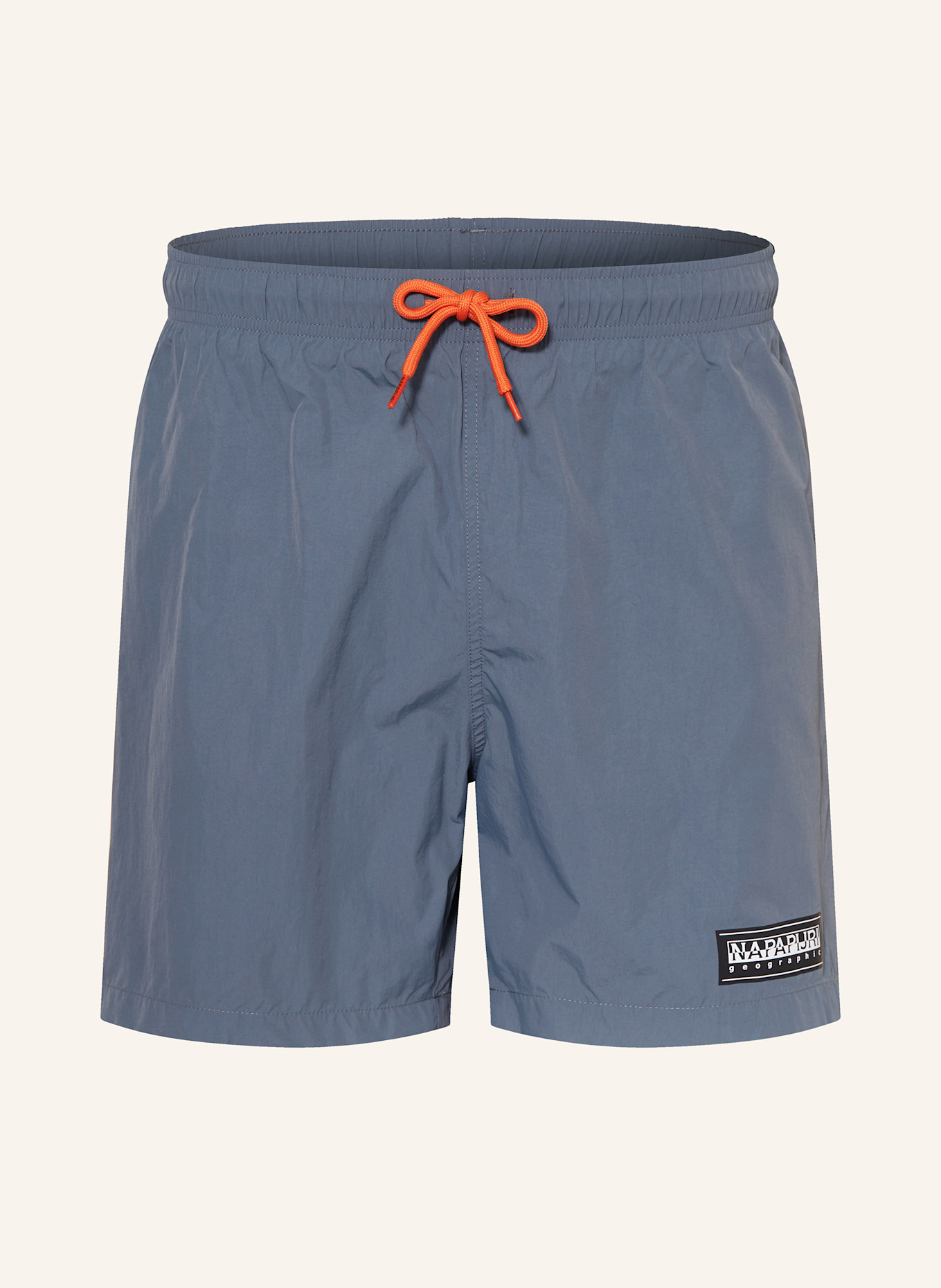 NAPAPIJRI BOX LOGO swim shorts: BLUE GRAY