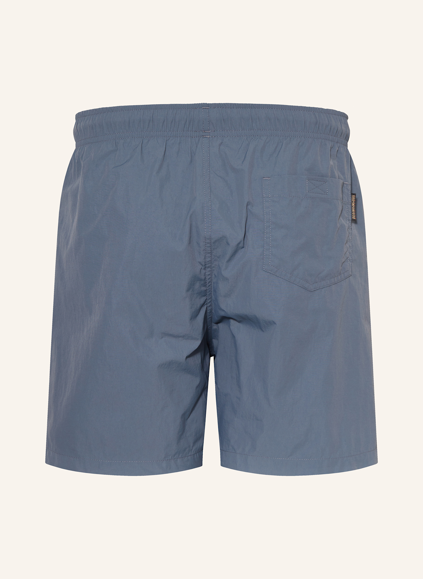 NAPAPIJRI BOX LOGO swim shorts: BLUE GRAY