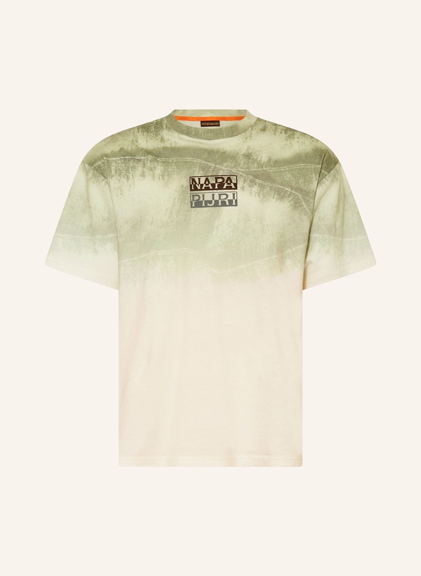 NAPAPIJRI T-shirt TORA: WHITE/ GREEN/ LIGHT GREEN
