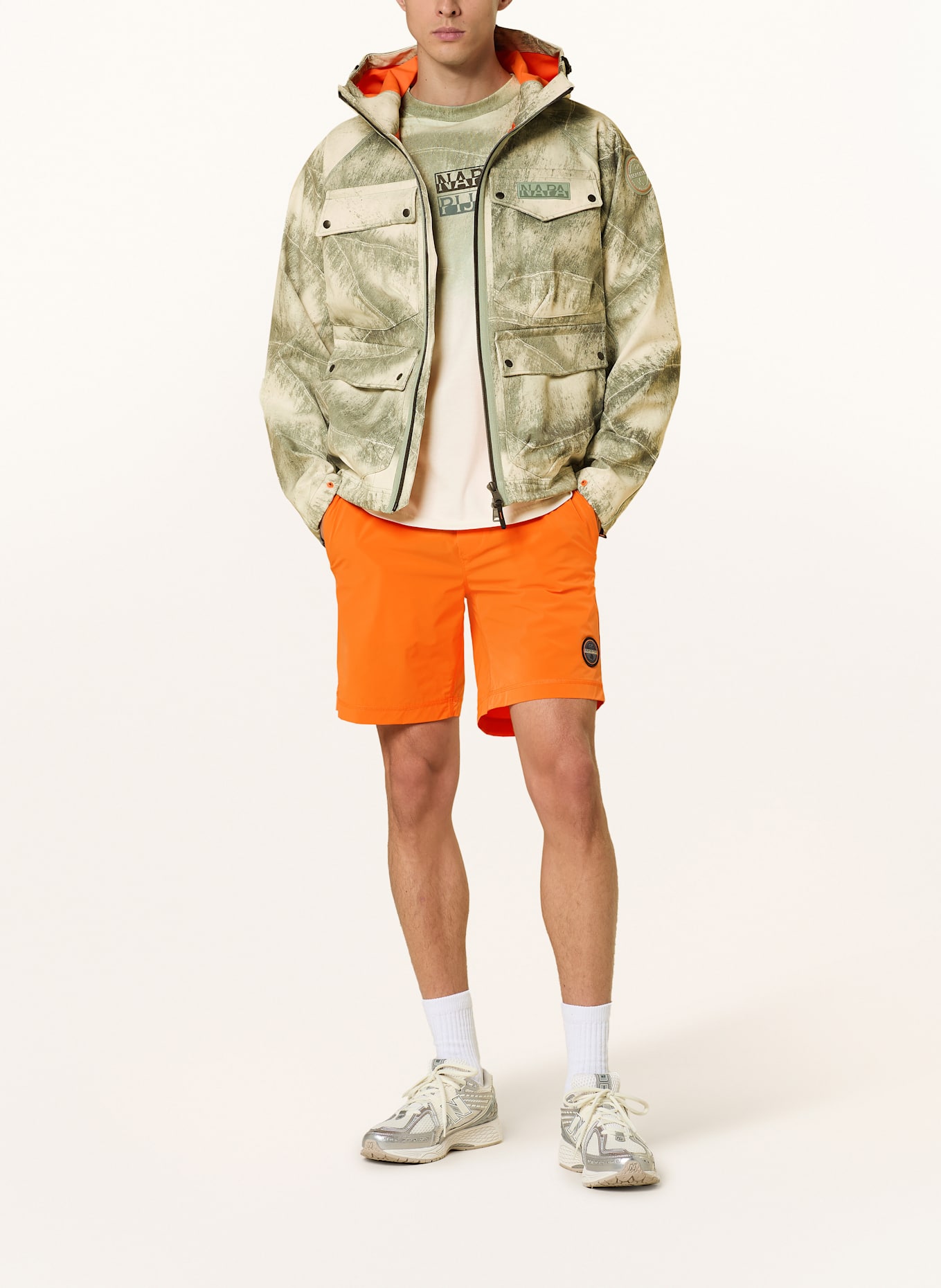 NAPAPIJRI Shorts N-TARTUCA: ORANGE/ GRAY
