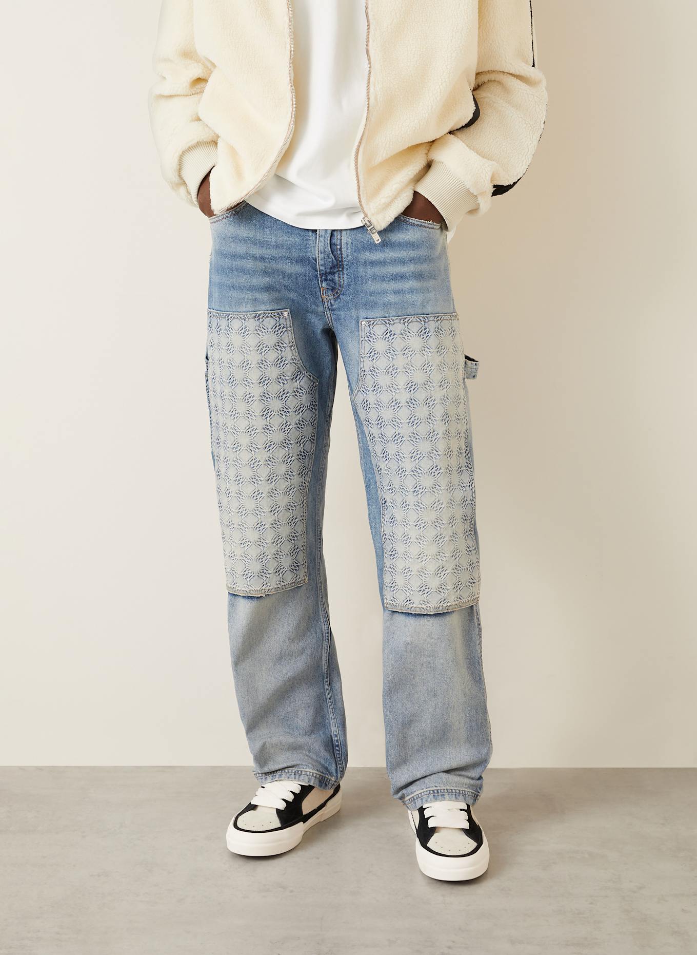 AMIRI DEBOSSED regular fit jeans: ANTIQUE INDIGO ANTIQUE INDIGO