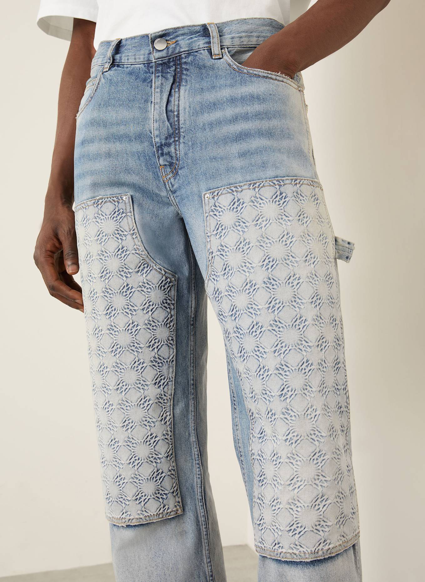 AMIRI DEBOSSED regular fit jeans: ANTIQUE INDIGO ANTIQUE INDIGO