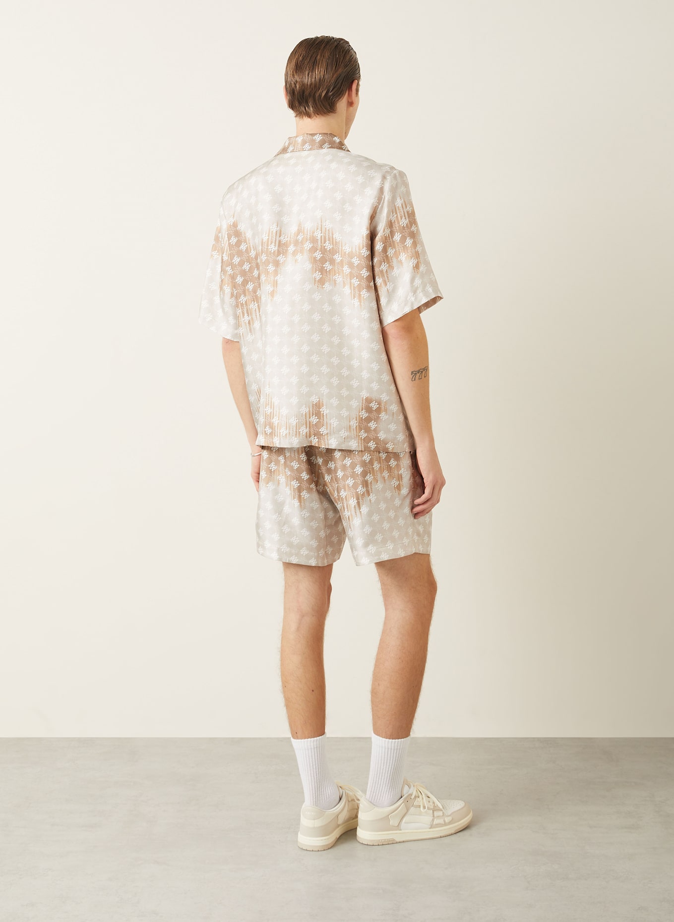 AMIRI Resort shirt comfort fit in silk: CAMEL