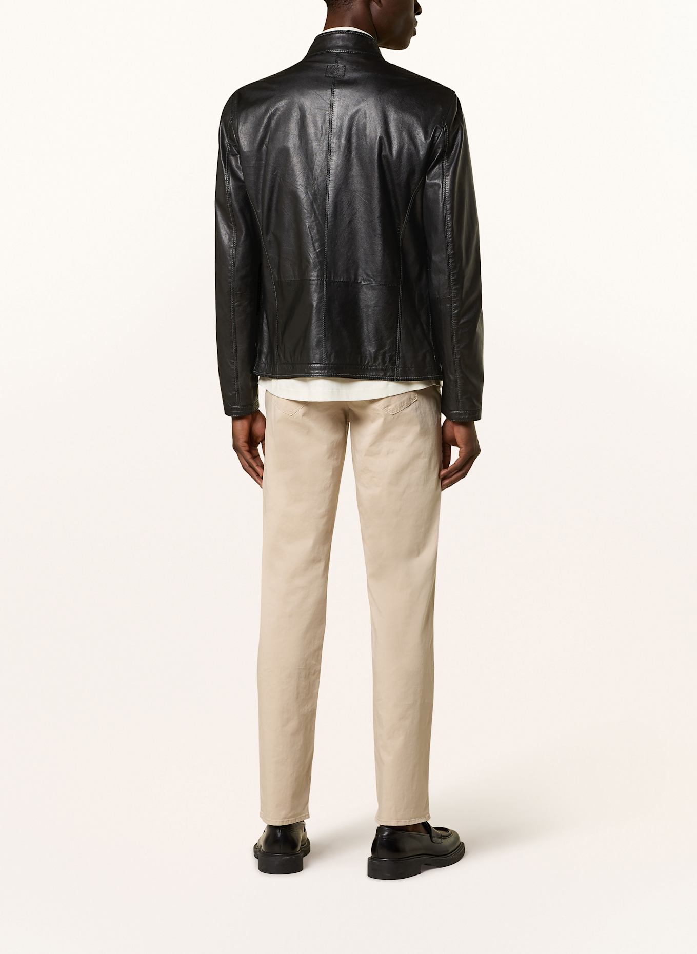 MILESTONE Lederjacke MSJUMPER: SCHWARZ