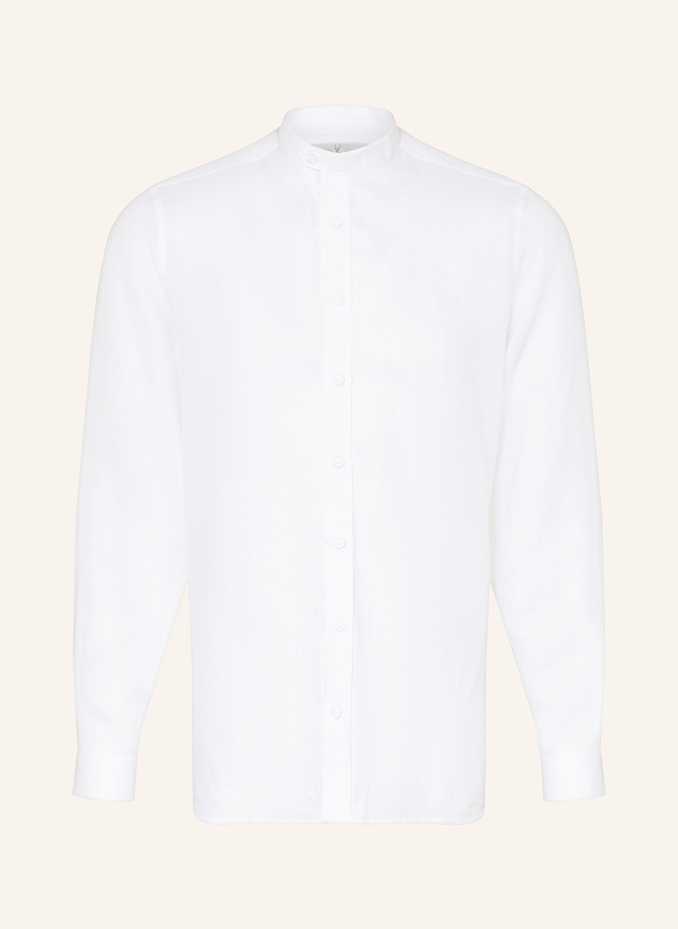 Johann & Johanna Trachtenhemd STEFFEN Tailored Fit aus Leinen: WEISS