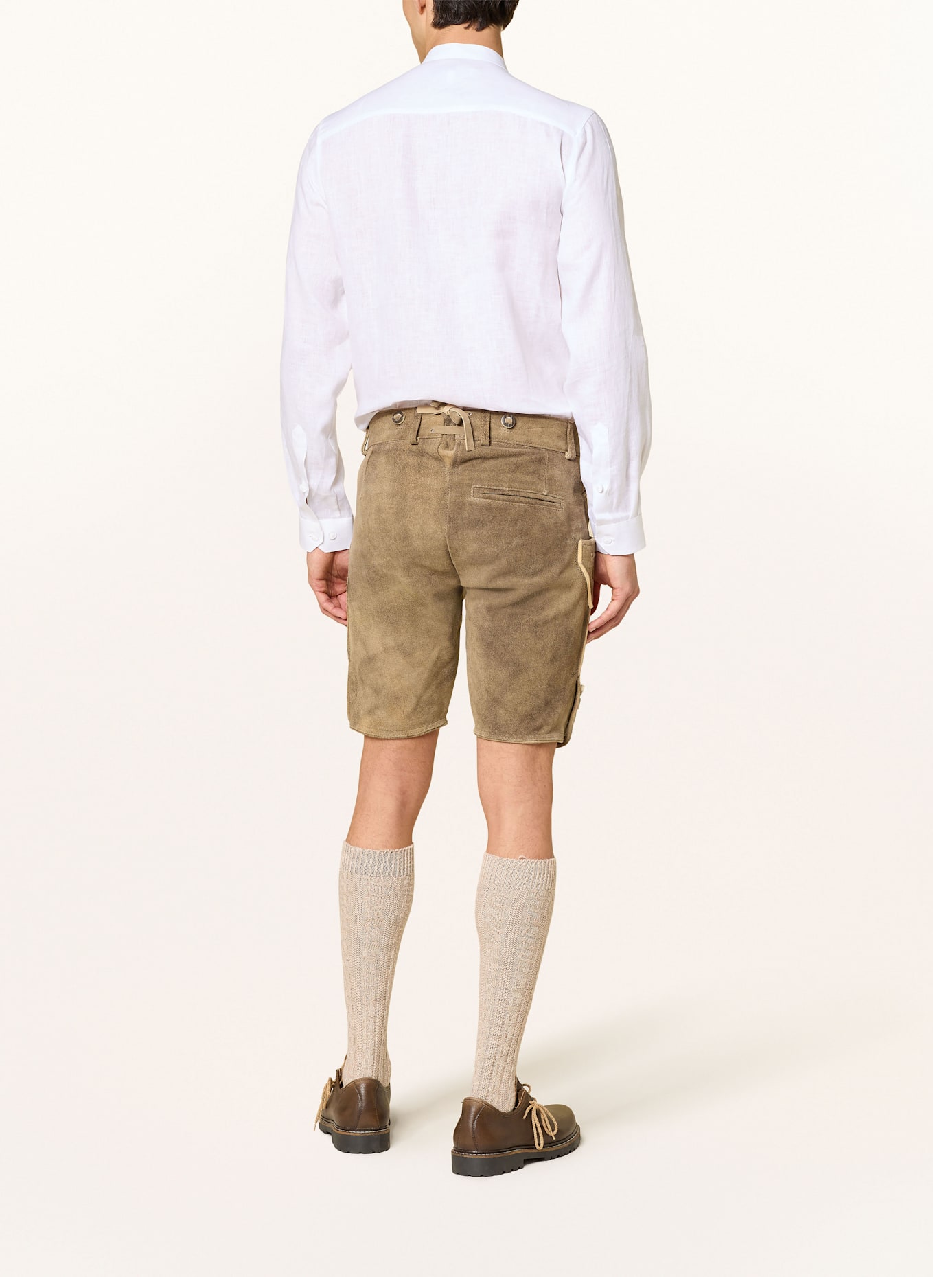Johann & Johanna Trachtenhemd STEFFEN Tailored Fit aus Leinen: WEISS