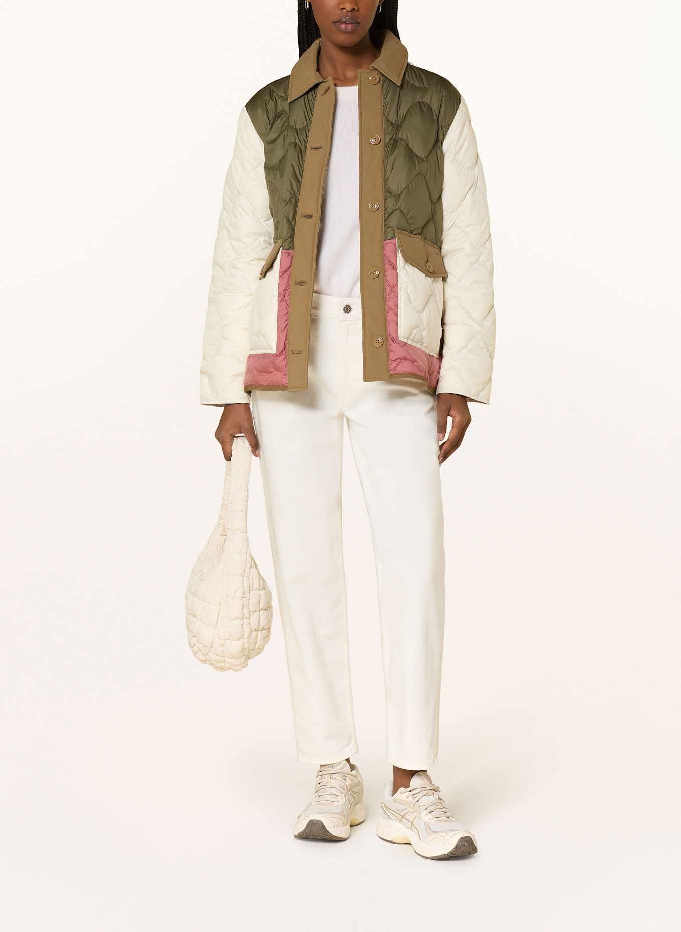 WOOLRICH Steppjacke HERITAGE: OLIV/ BRAUN/ CREME